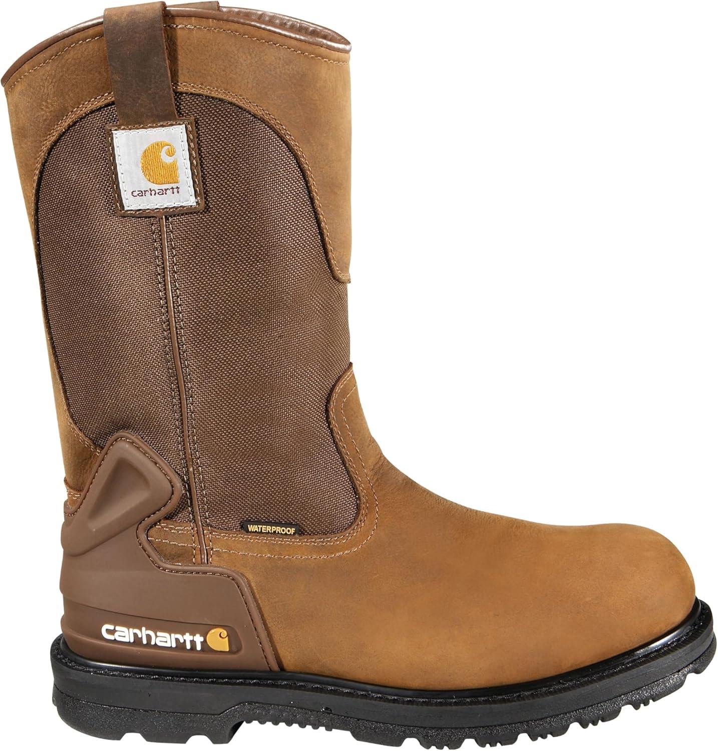 imageCarhartt Mens 11inch Bison Waterproof Work BootsBison Brown Oil Tan