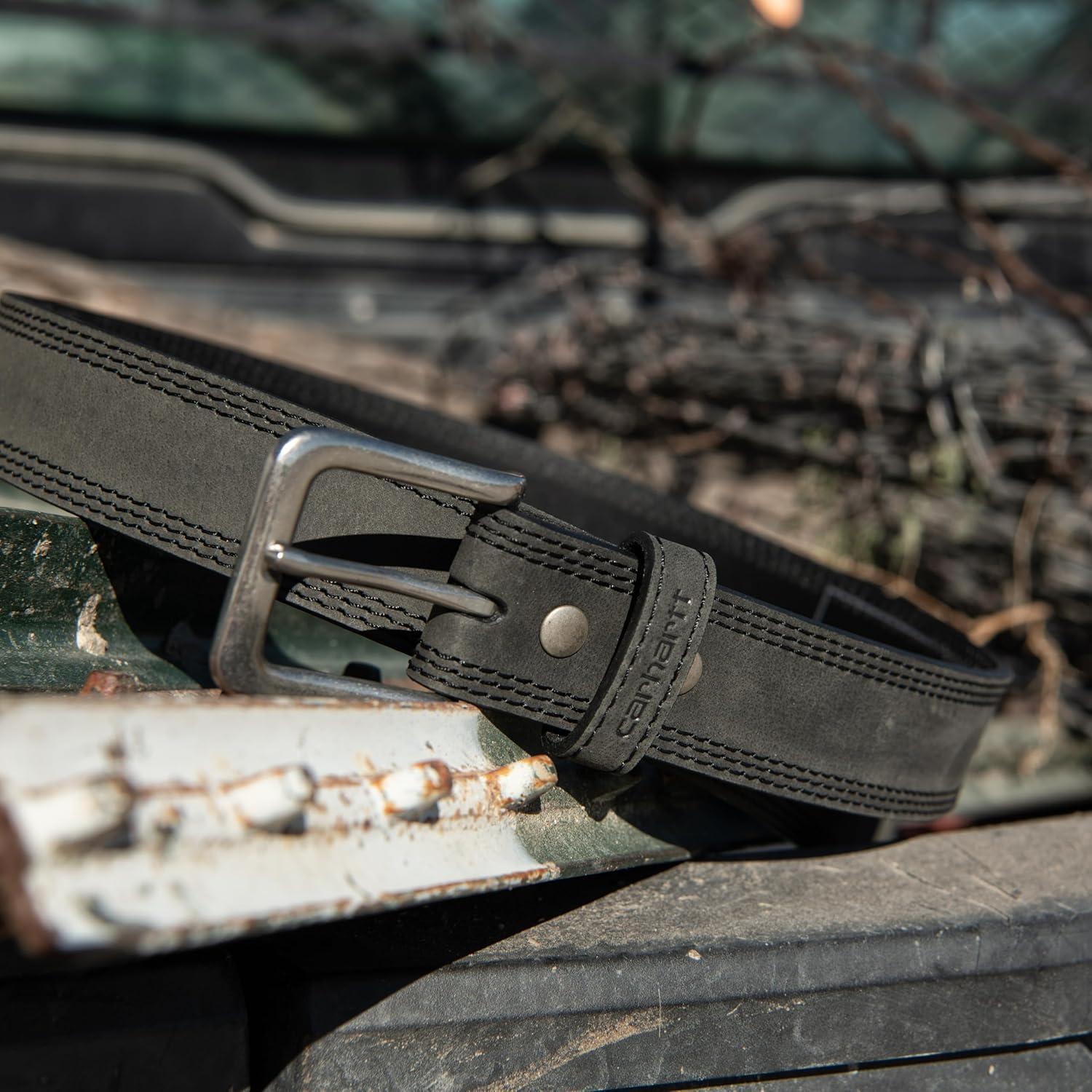 imageCarhartt Mens A0005507 Detroit BeltBlack W Brushed Nickel Finish