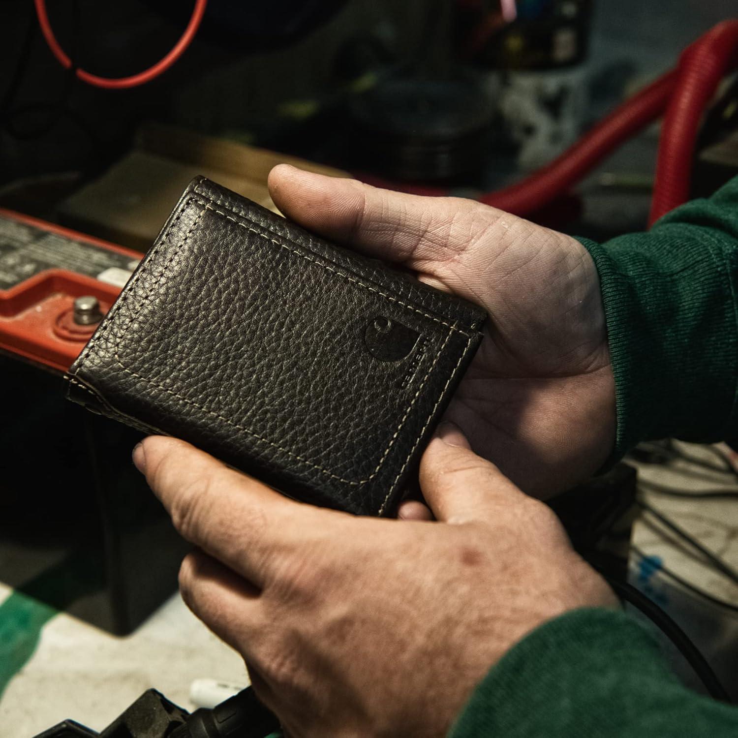 imageCarhartt Mens B0000209 Nubuck Trifold WalletBlack Trifold