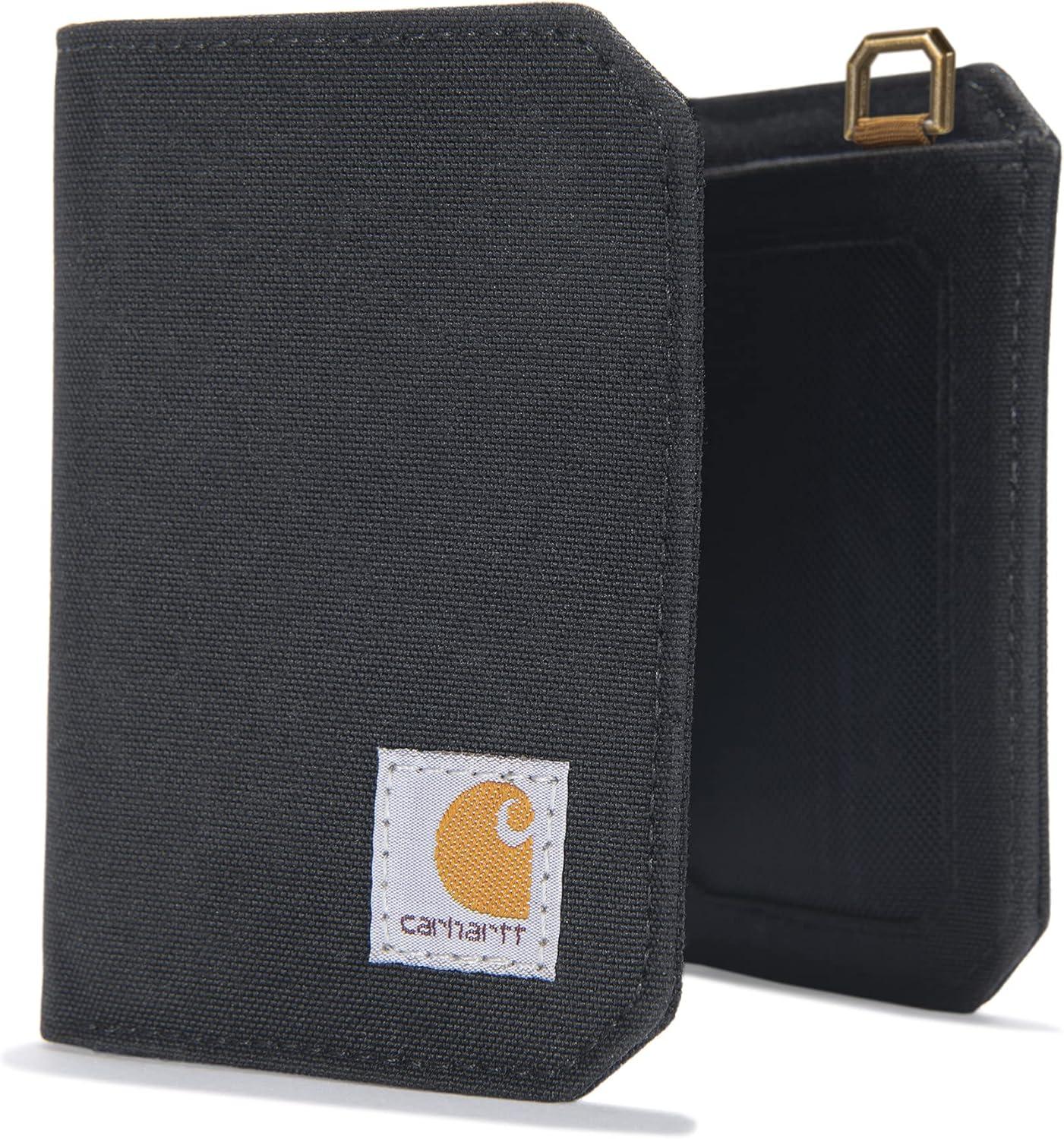 imageCarhartt Mens B0000236 Nylon Duck Trifold Wallet One Size Fits AllNylon Duck Black