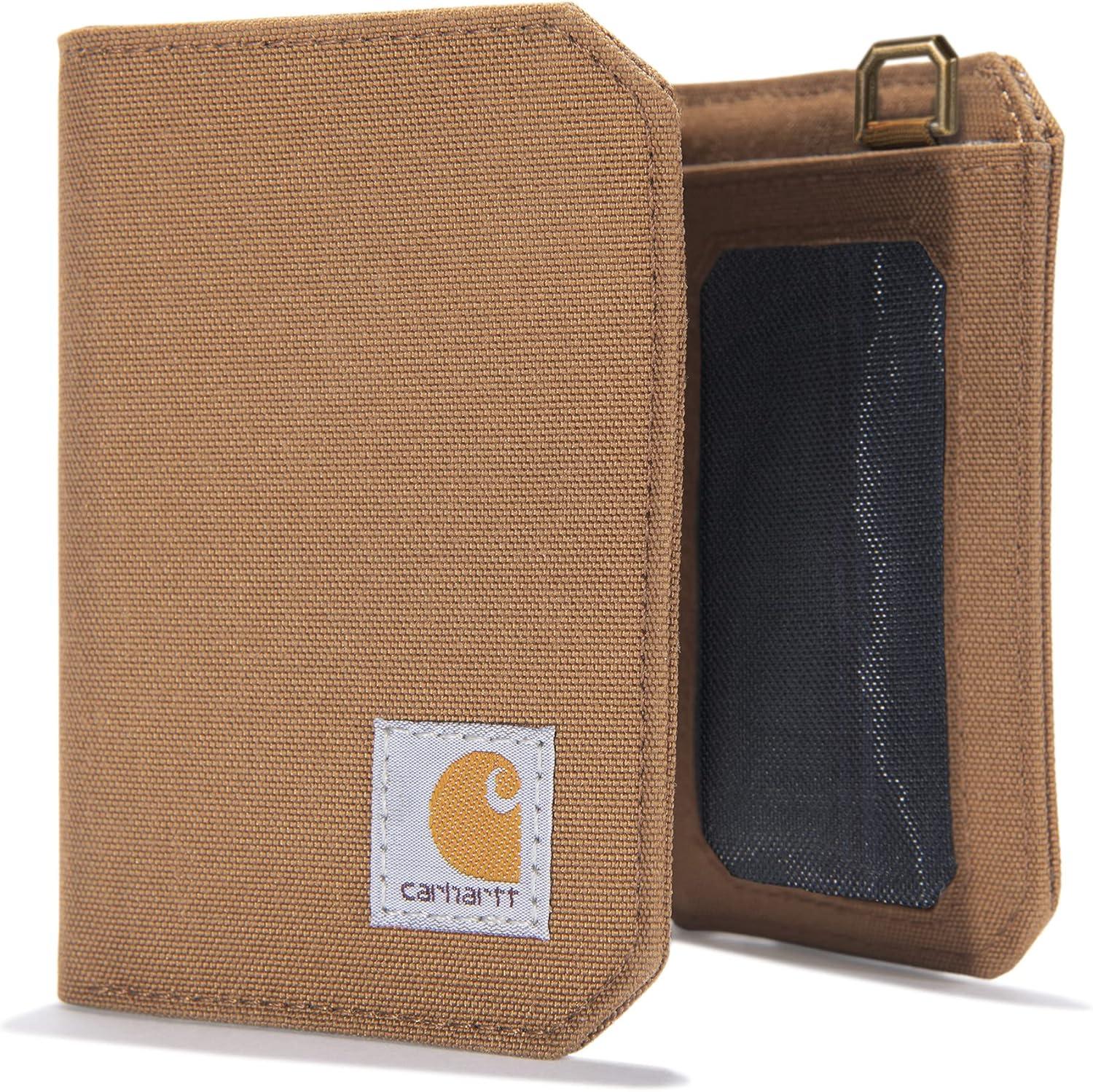 imageCarhartt Mens B0000236 Nylon Duck Trifold Wallet One Size Fits AllNylon Duck Carhartt Brown