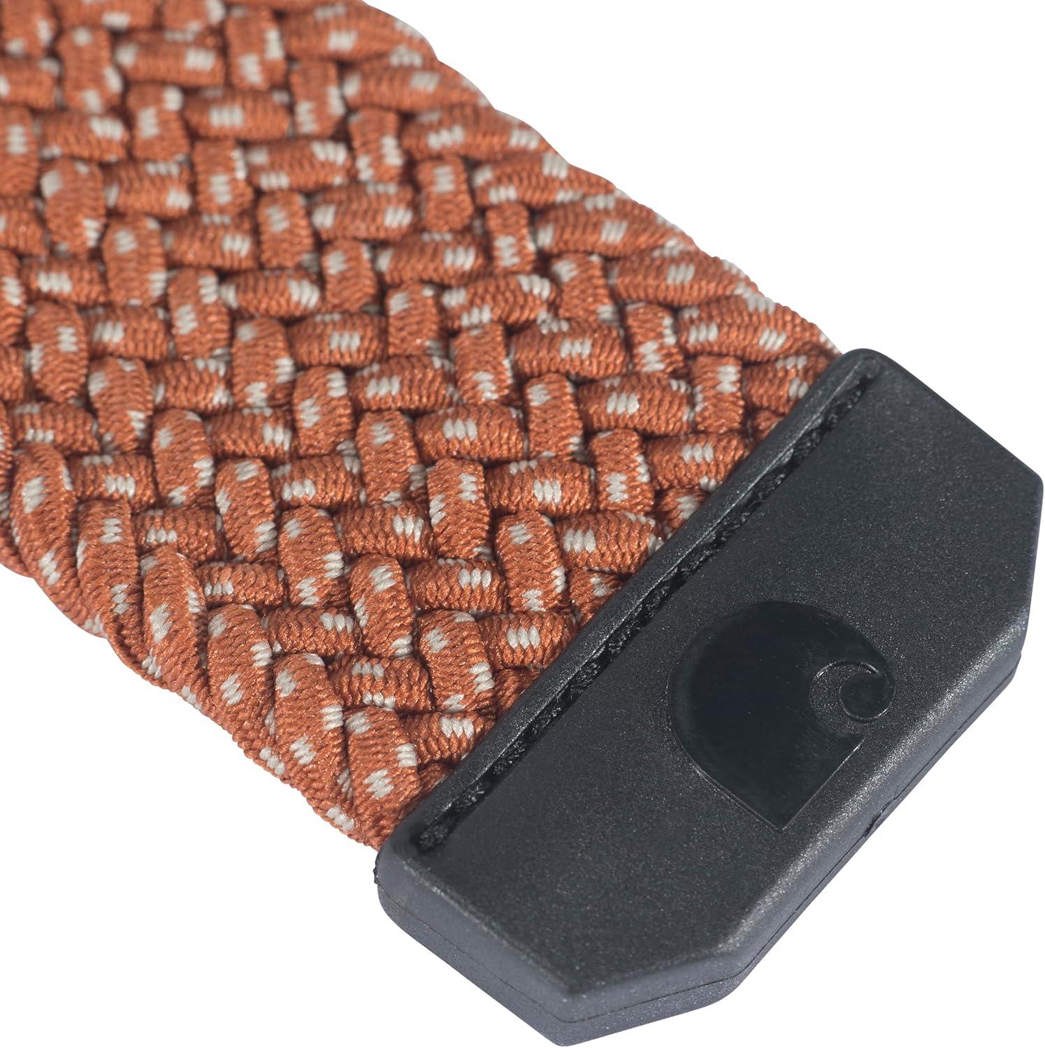 imageCarhartt Mens Casual Belts WHeavy Duty Flexible Stitching Available in Multiple Styles Colors ampamp SizesRugged Flex Nylon Cord Braided Burnt Sienna