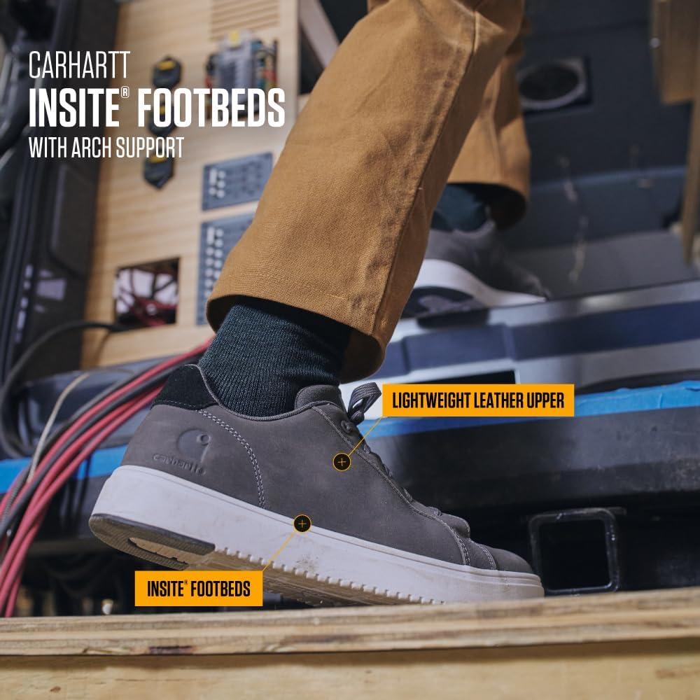imageCarhartt Mens Detroit Nano Toe Leather Work SneakerBlack
