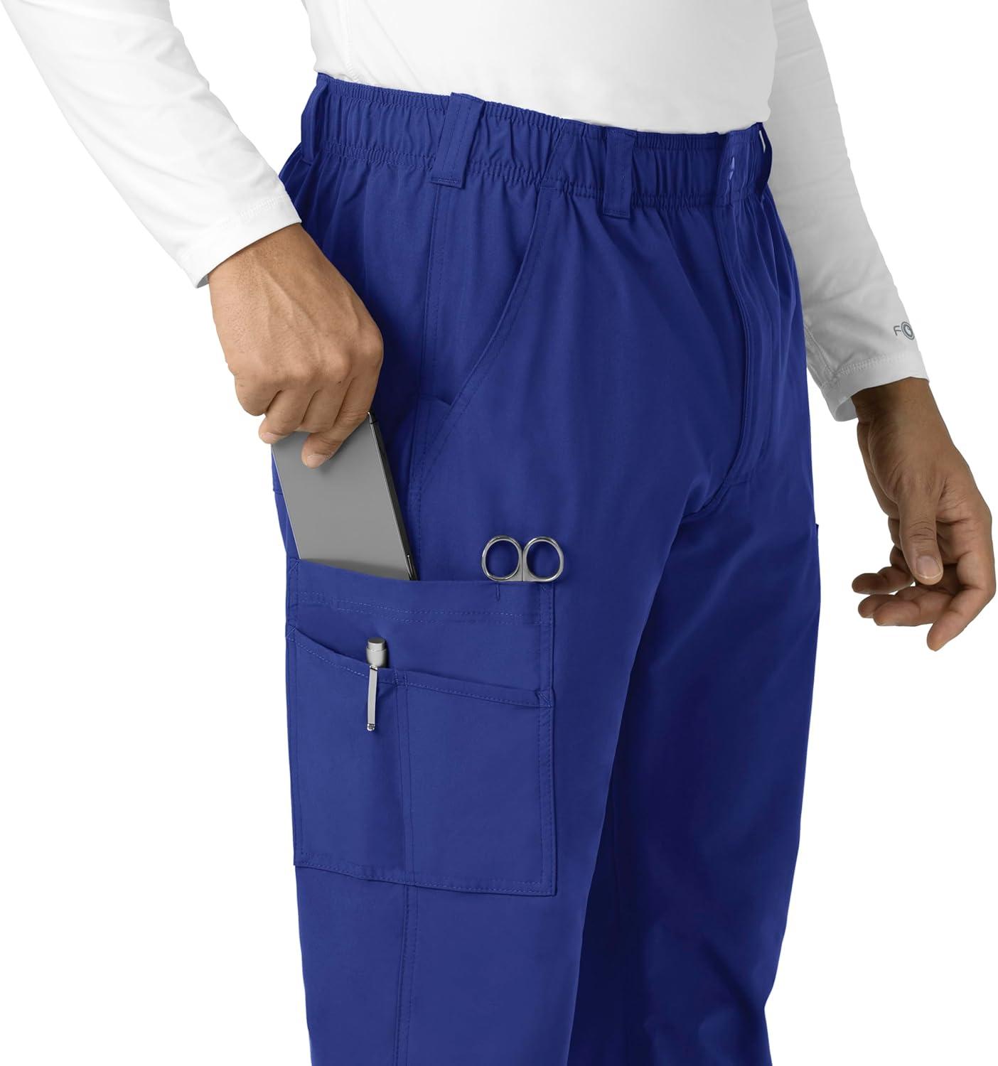 imageCarhartt Mens Force Modern Fit Leg Cargo Scrub PantGalaxy Blue