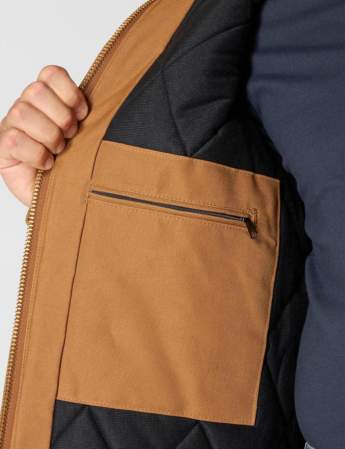 imageCarhartt Mens J140 Loose Fit Firm Duck Insulated FlannelLined Active JacCarhartt Brown