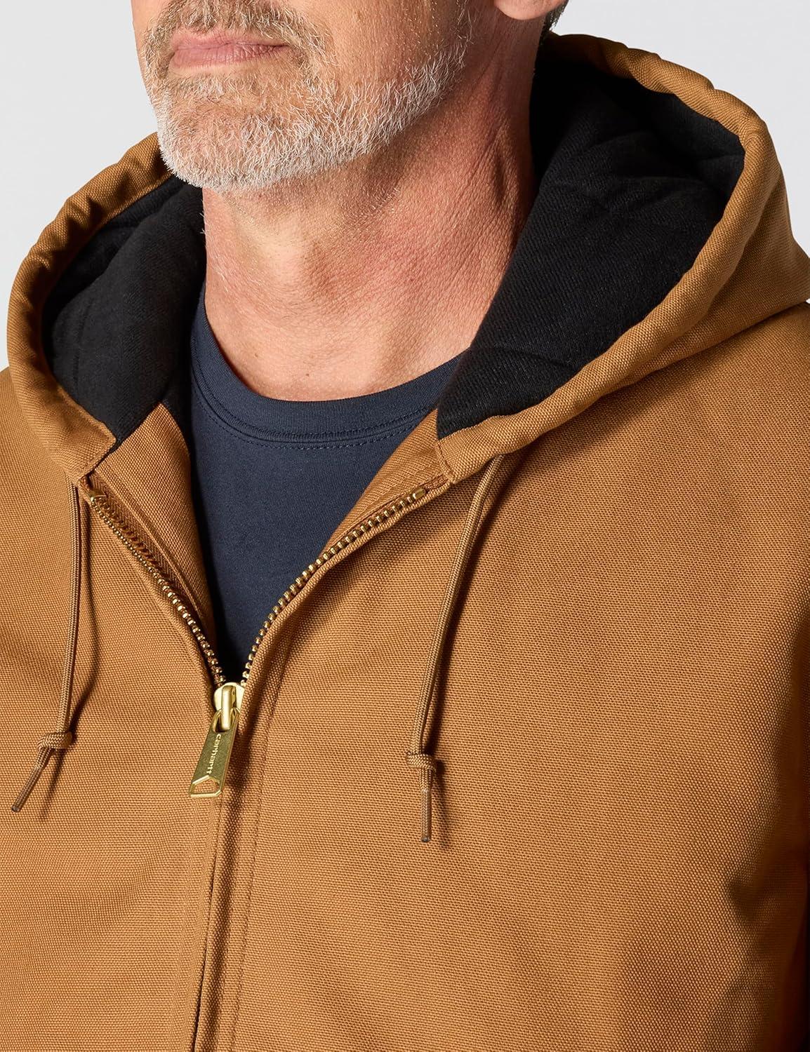 imageCarhartt Mens J140 Loose Fit Firm Duck Insulated FlannelLined Active JacCarhartt Brown
