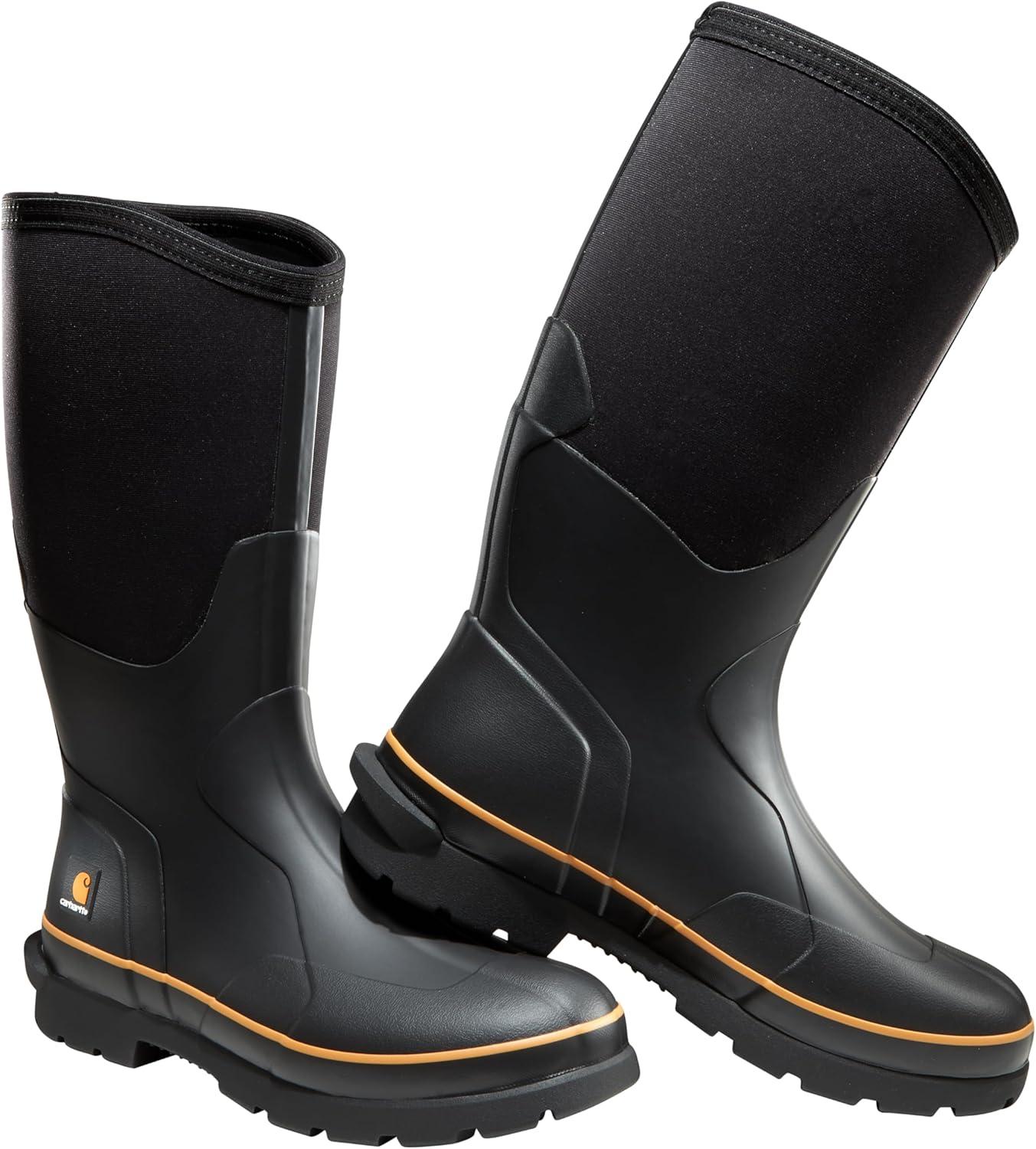 imageCarhartt Mens Mudrunner 15quot Waterproof Nano Toe Rubber BootBlack