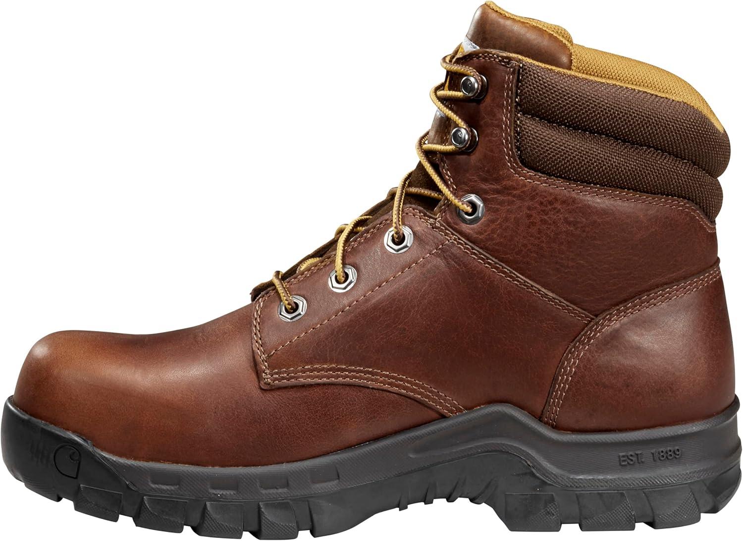 imageCarhartt Mens Rugged Flex 6quot Comp Toe Construction BootPeanut Oil Tan Leather
