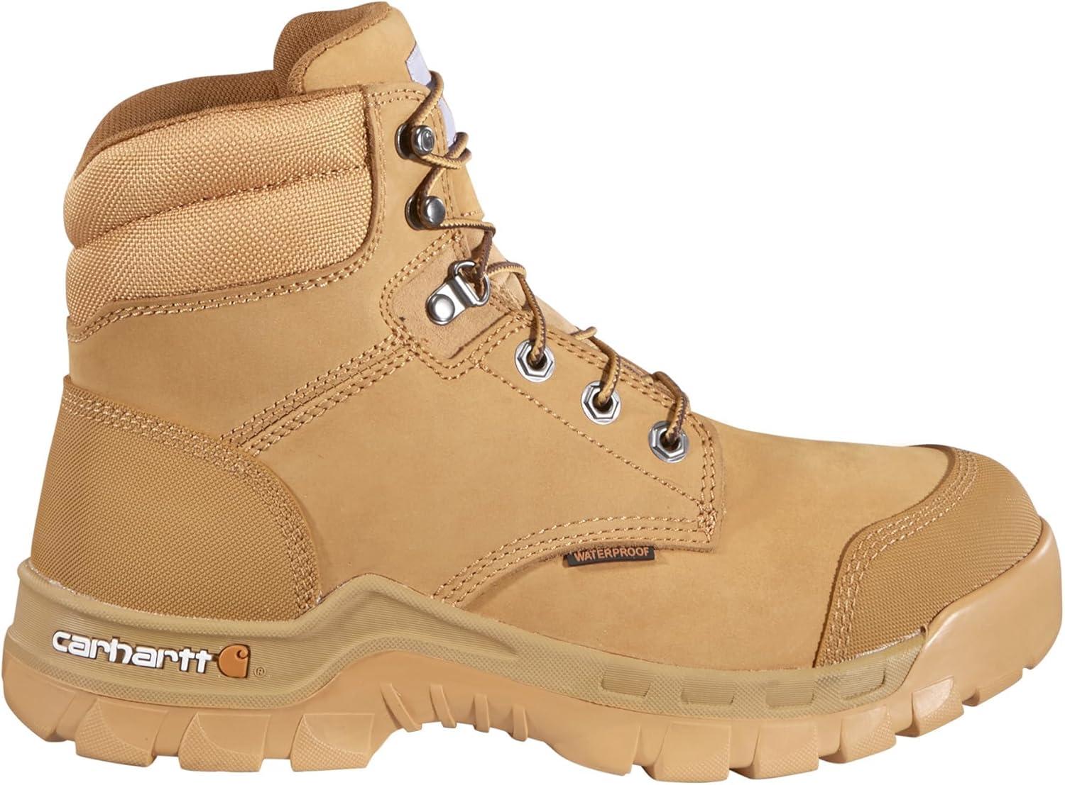 imageCarhartt Mens Rugged Flex Waterproof 6quot Soft Toe Work BootWheat