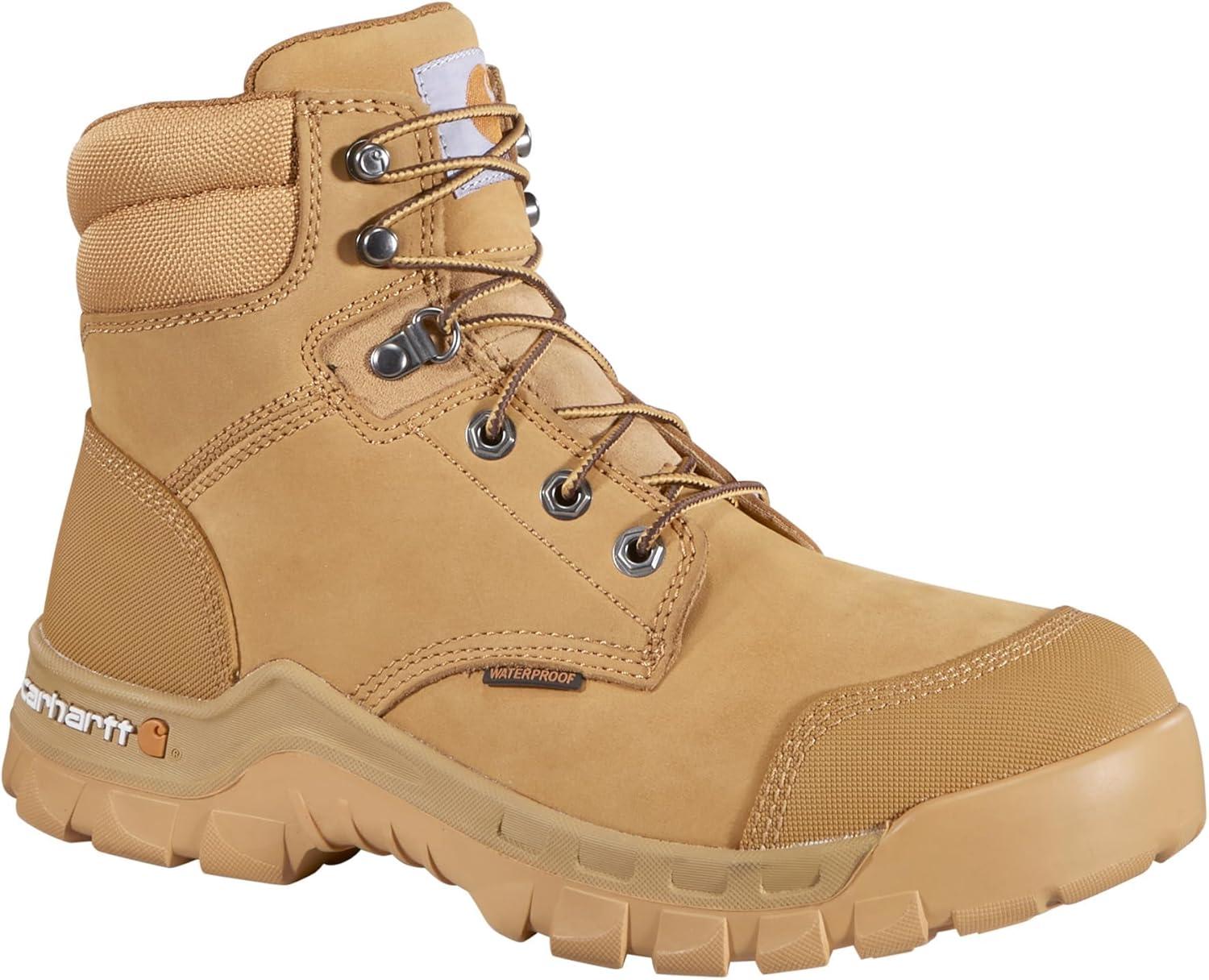 imageCarhartt Mens Rugged Flex Waterproof 6quot Soft Toe Work BootWheat