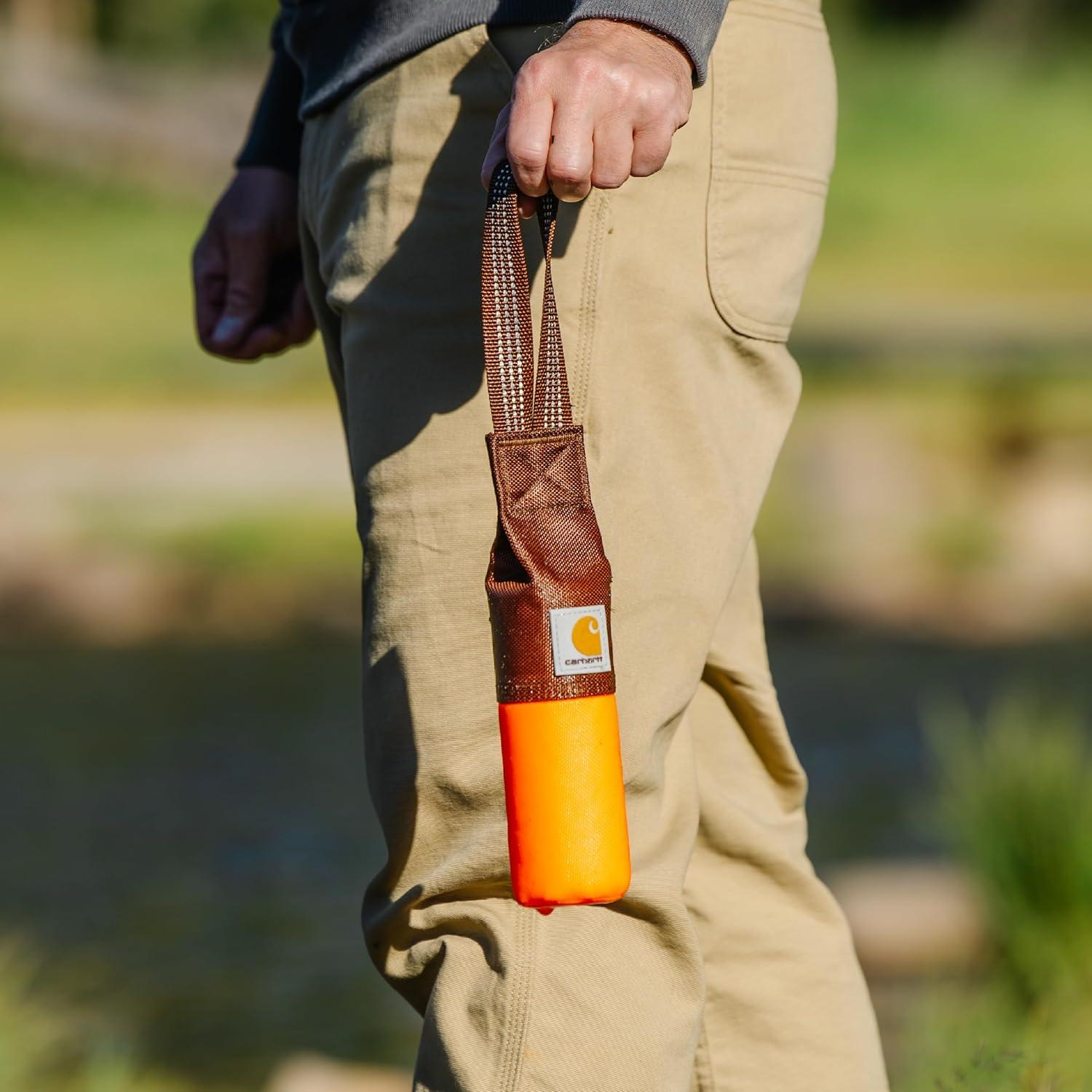 imageCarhartt Pet Training Tool Dog Retrieving Bumper Rugged Nylon Duck Canvas Training Bumper Designed for Retrieval Training Hunter OrangeHunter Orange