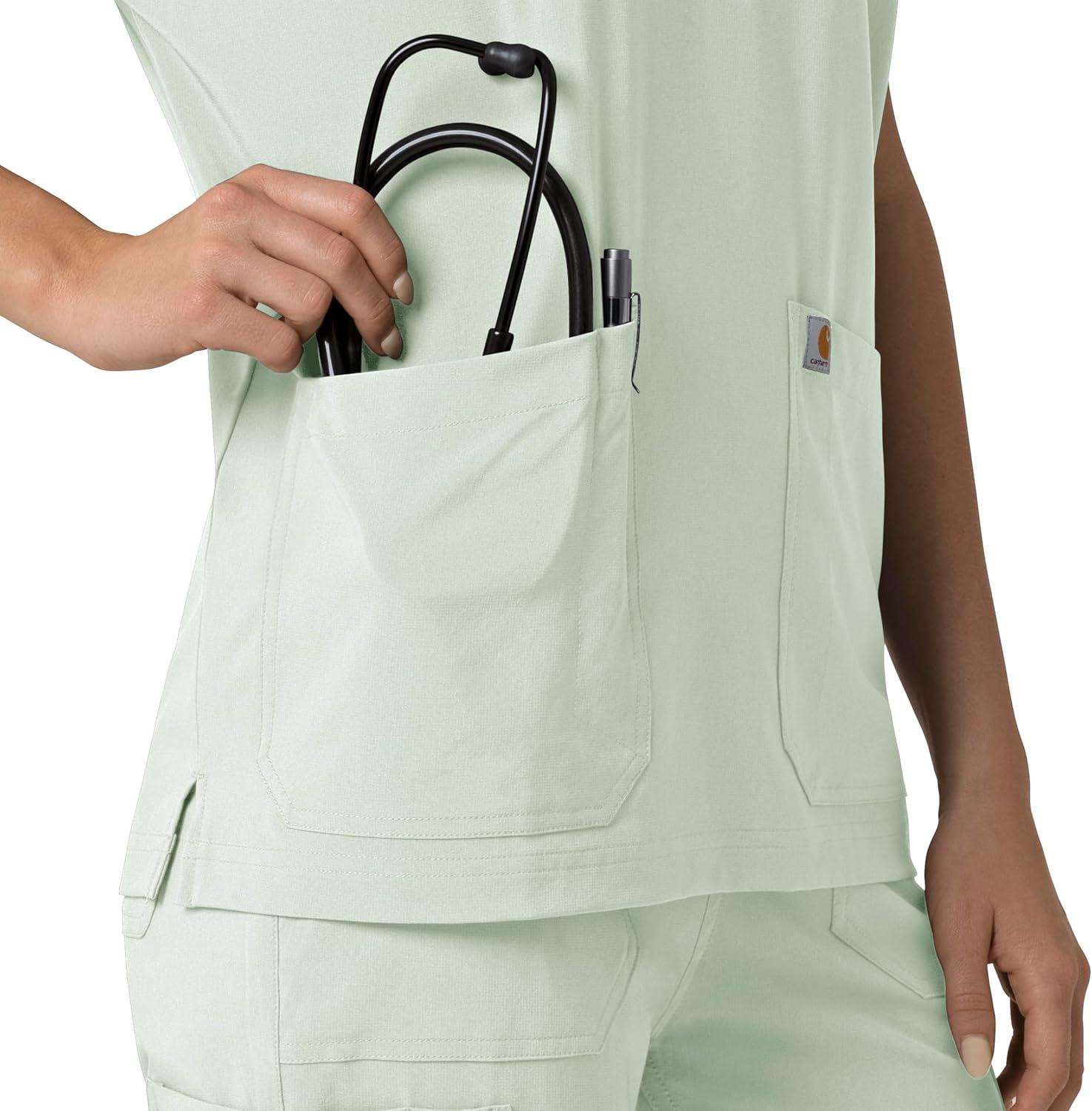 imageCarhartt Scrubs C13110 Womens Force CrossFlex Modern Fit Oversized VBig Sky