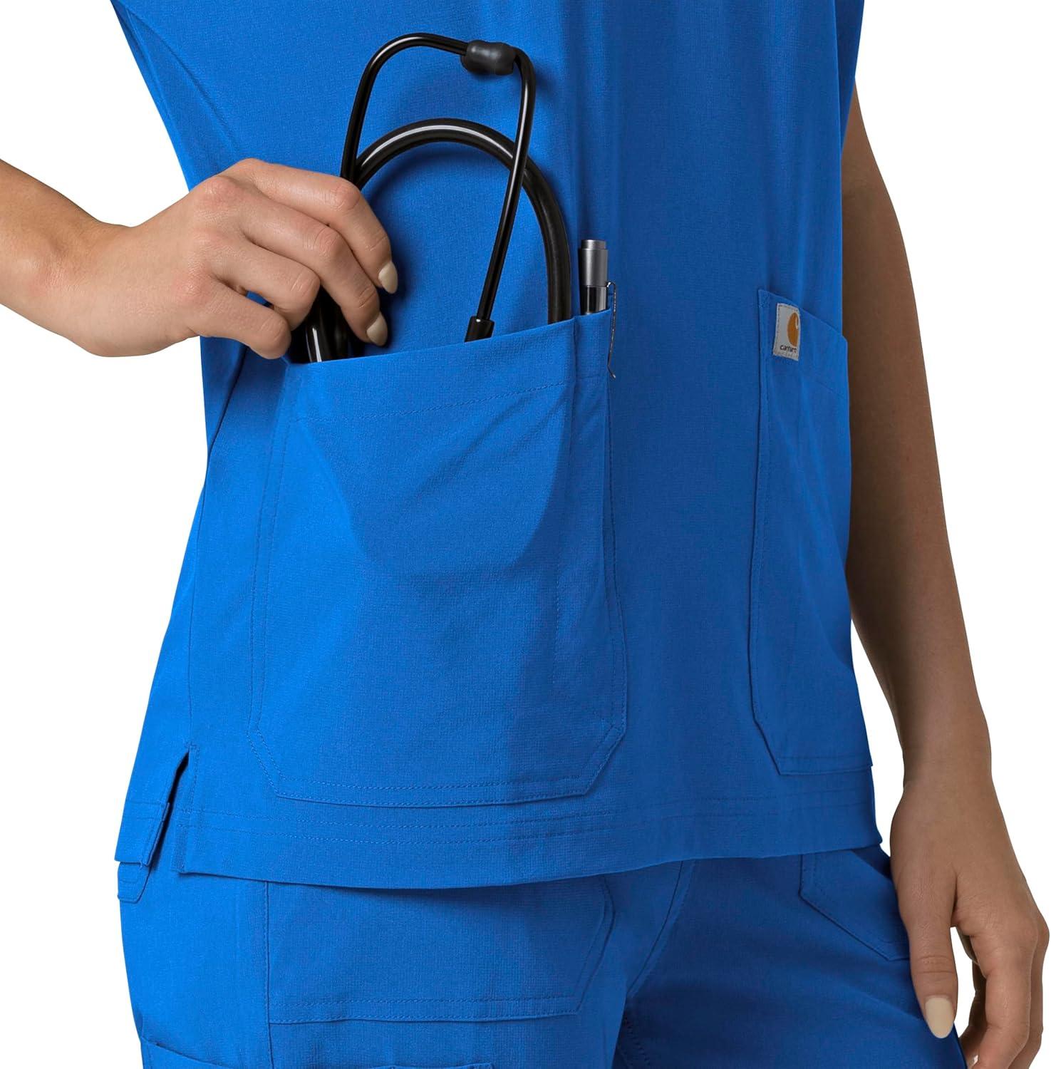 imageCarhartt Scrubs C13110 Womens Force CrossFlex Modern Fit Oversized VRoyal