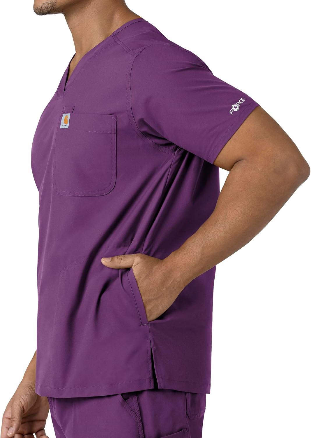 imageCarhartt Scrubs C16113 Force Modern Fit VNeck TopEggplant