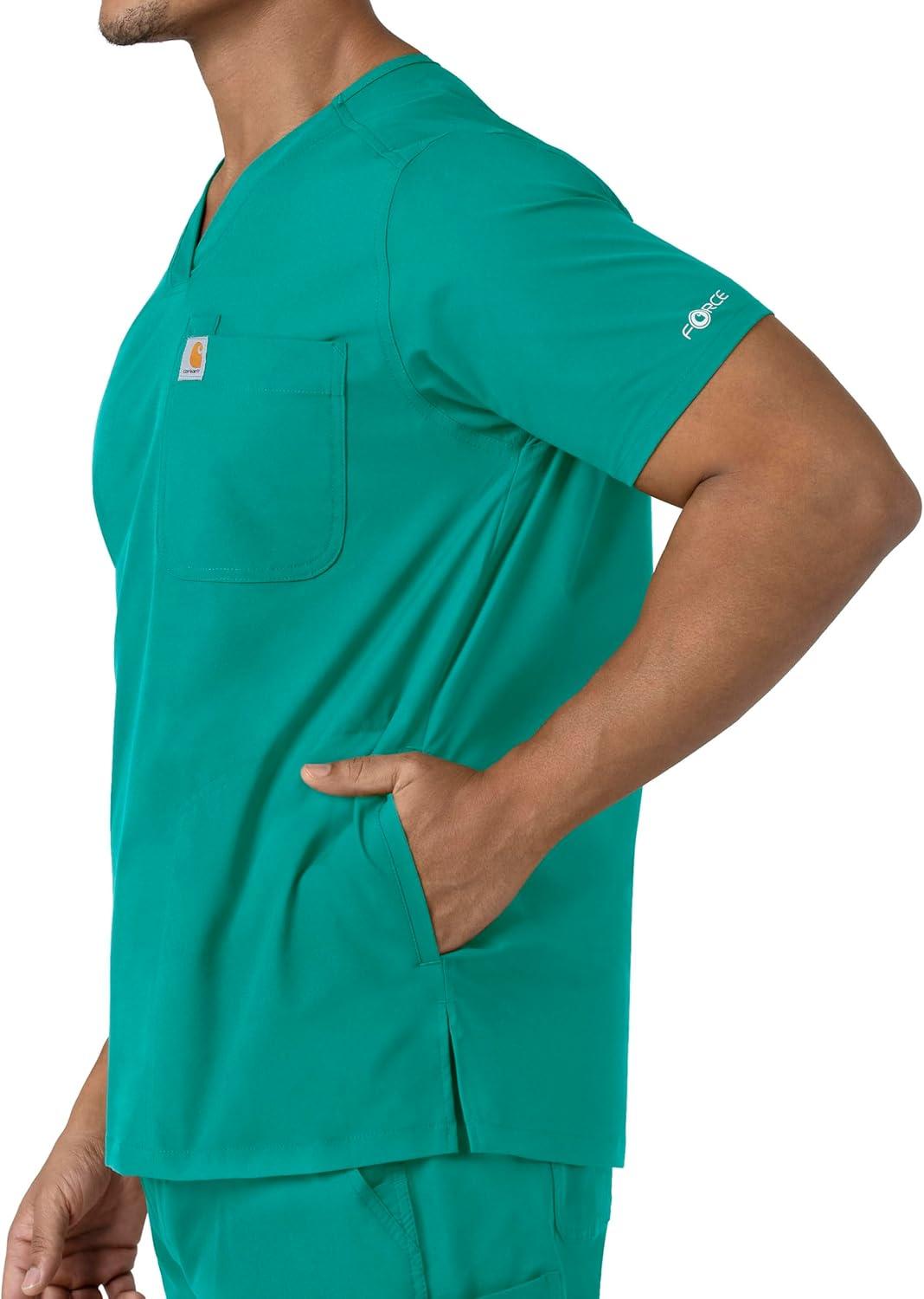 imageCarhartt Scrubs C16113 Force Modern Fit VNeck TopTeal Blue