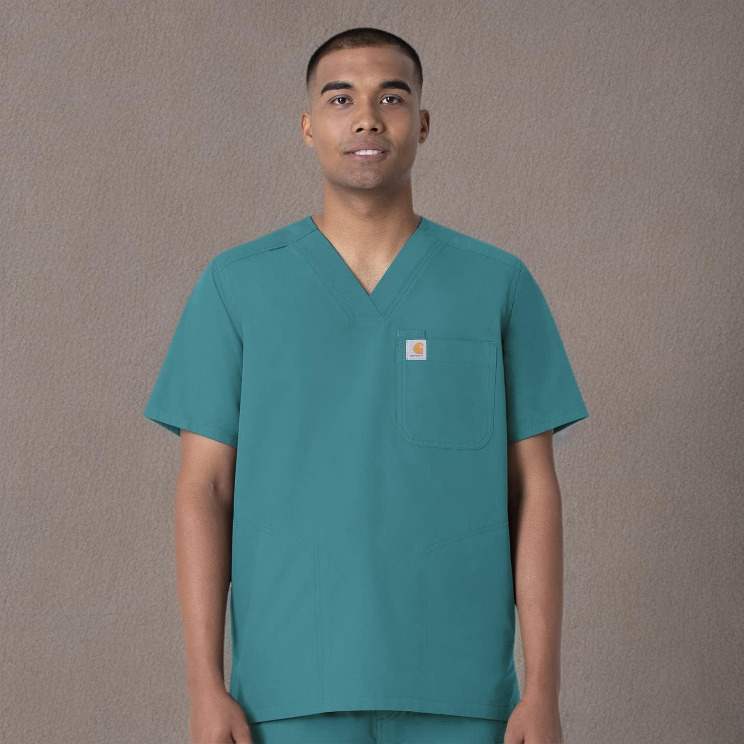 imageCarhartt Scrubs C16113 Force Modern Fit VNeck TopTeal Blue