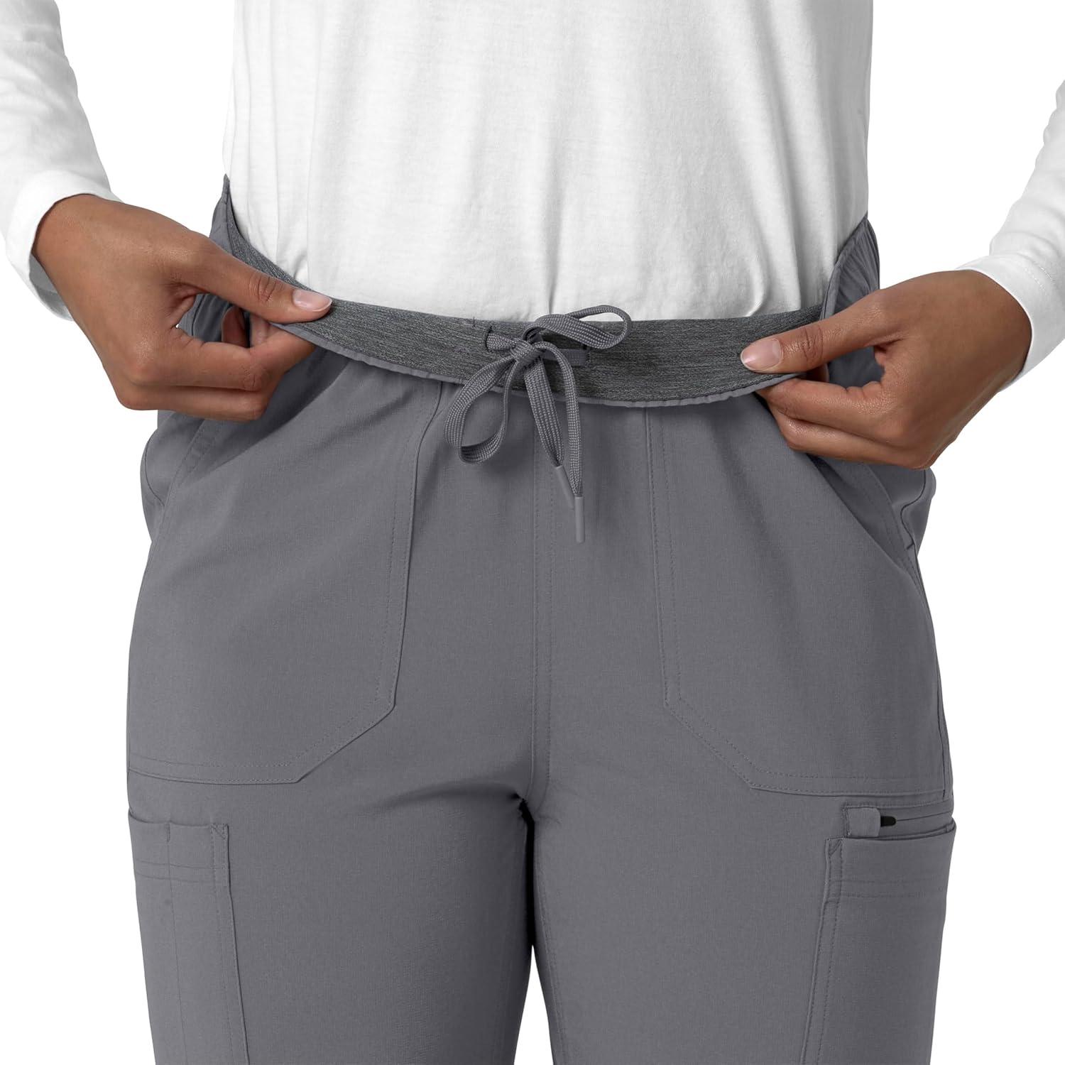 imageCarhartt Scrubs for Women Force Crossflex StraightLeg Cargo Pants with Drawstring and 7 PocketsPewter