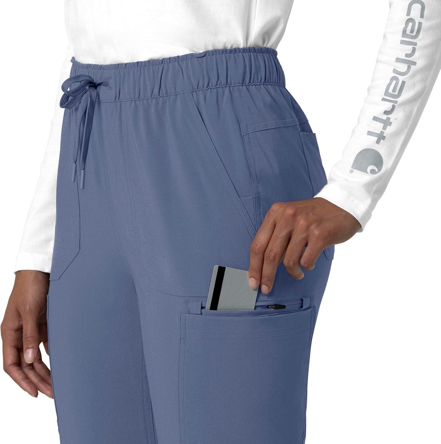 imageCarhartt Scrubs for Women Force Crossflex StraightLeg Cargo Pants with Drawstring and 7 PocketsRiverside