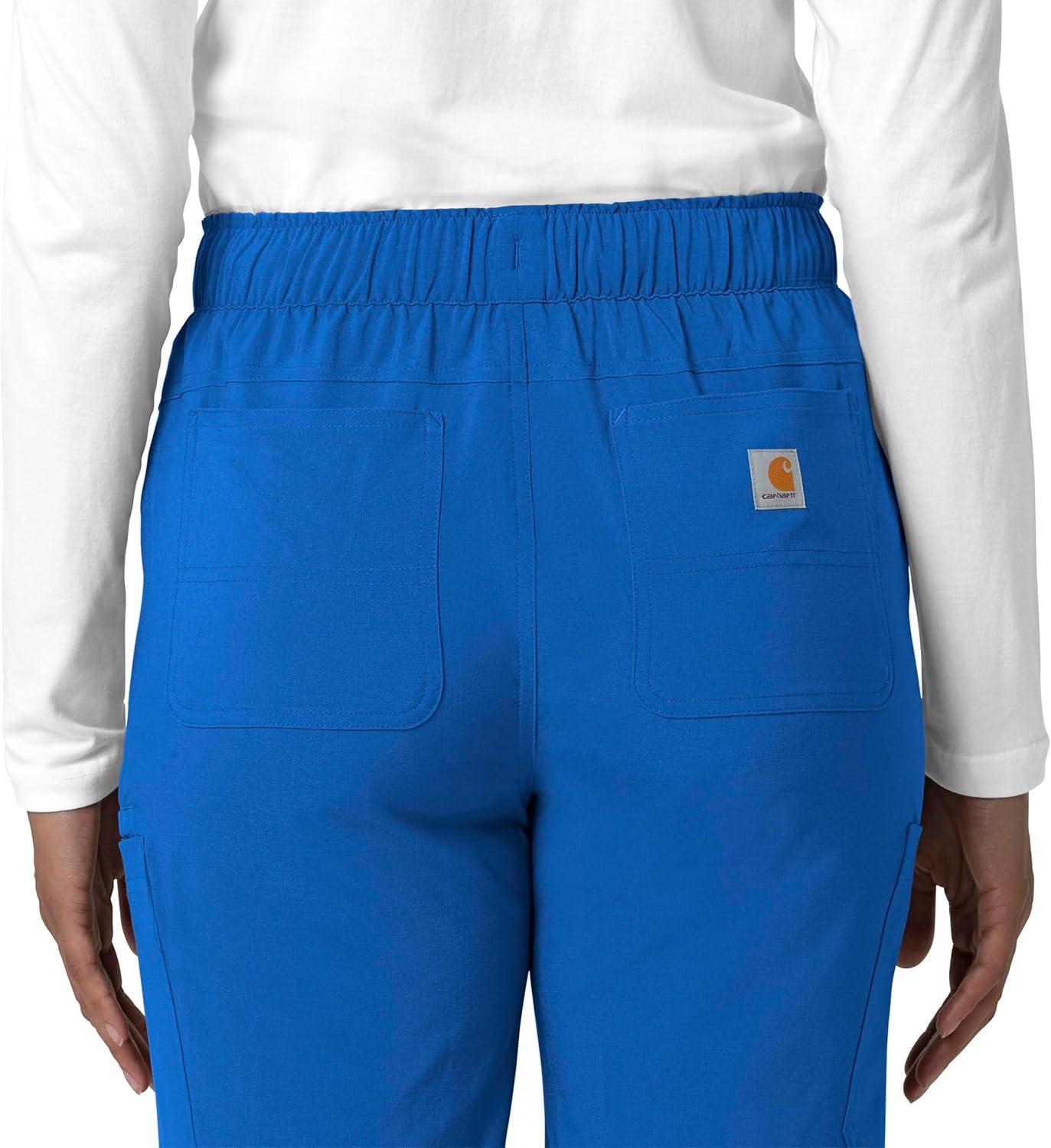 imageCarhartt Scrubs for Women Force Crossflex StraightLeg Cargo Pants with Drawstring and 7 PocketsRoyal