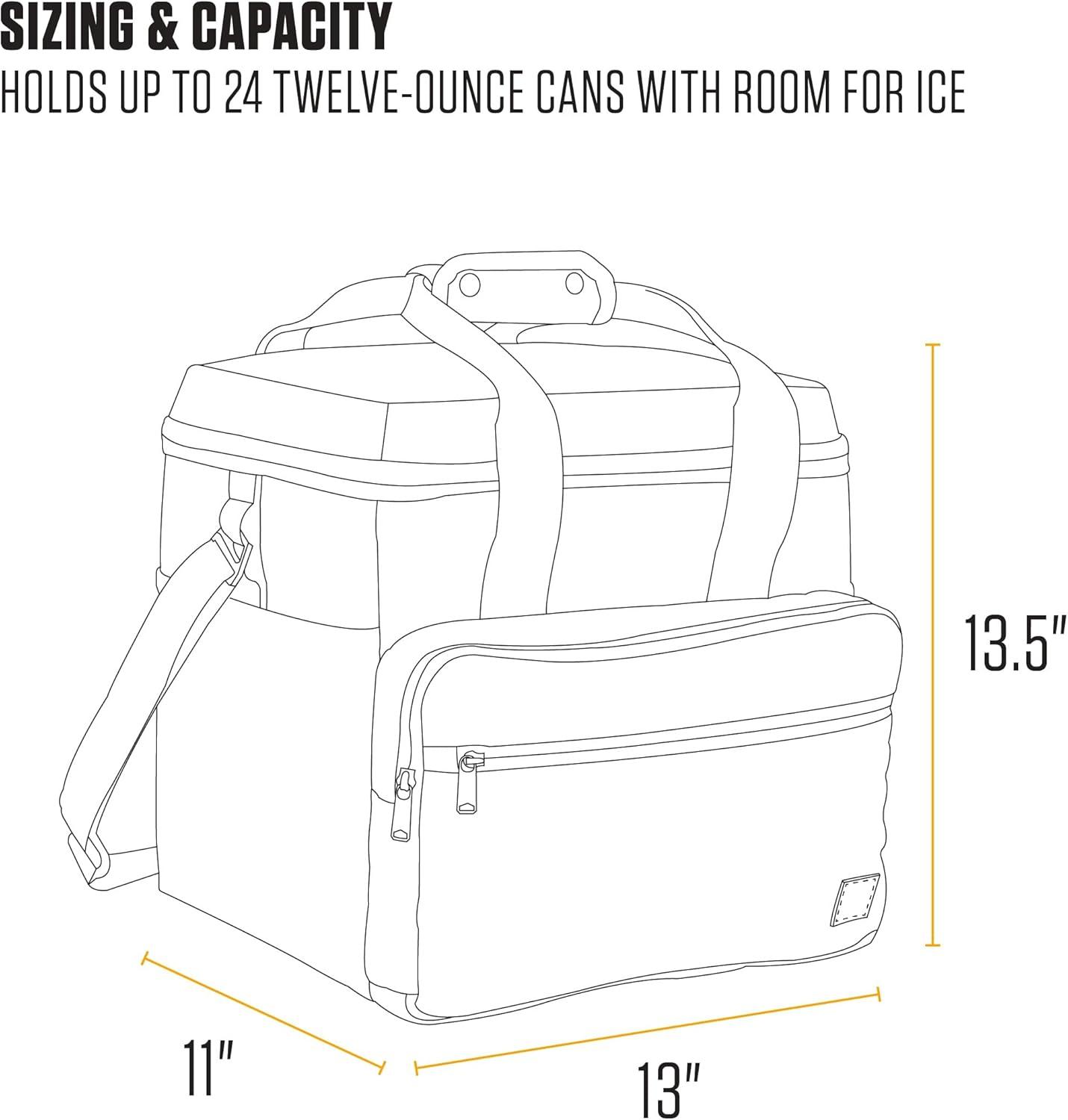 imageCarhartt Thick Foam Fully Insulated Cold Front Coolers Premium Ice Retention Durable Water Resistant Material WFront Zippered PocketOiled Walnut