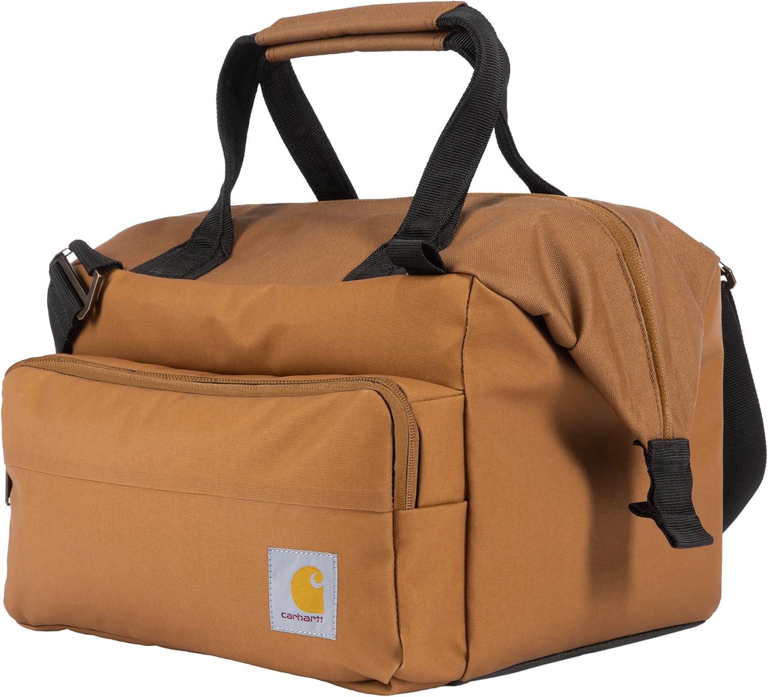 imageCarhartt Thick Foam Fully Insulated Cold Front Coolers Premium Ice Retention Durable Water Resistant Material WFront Zippered PocketOiled Walnut