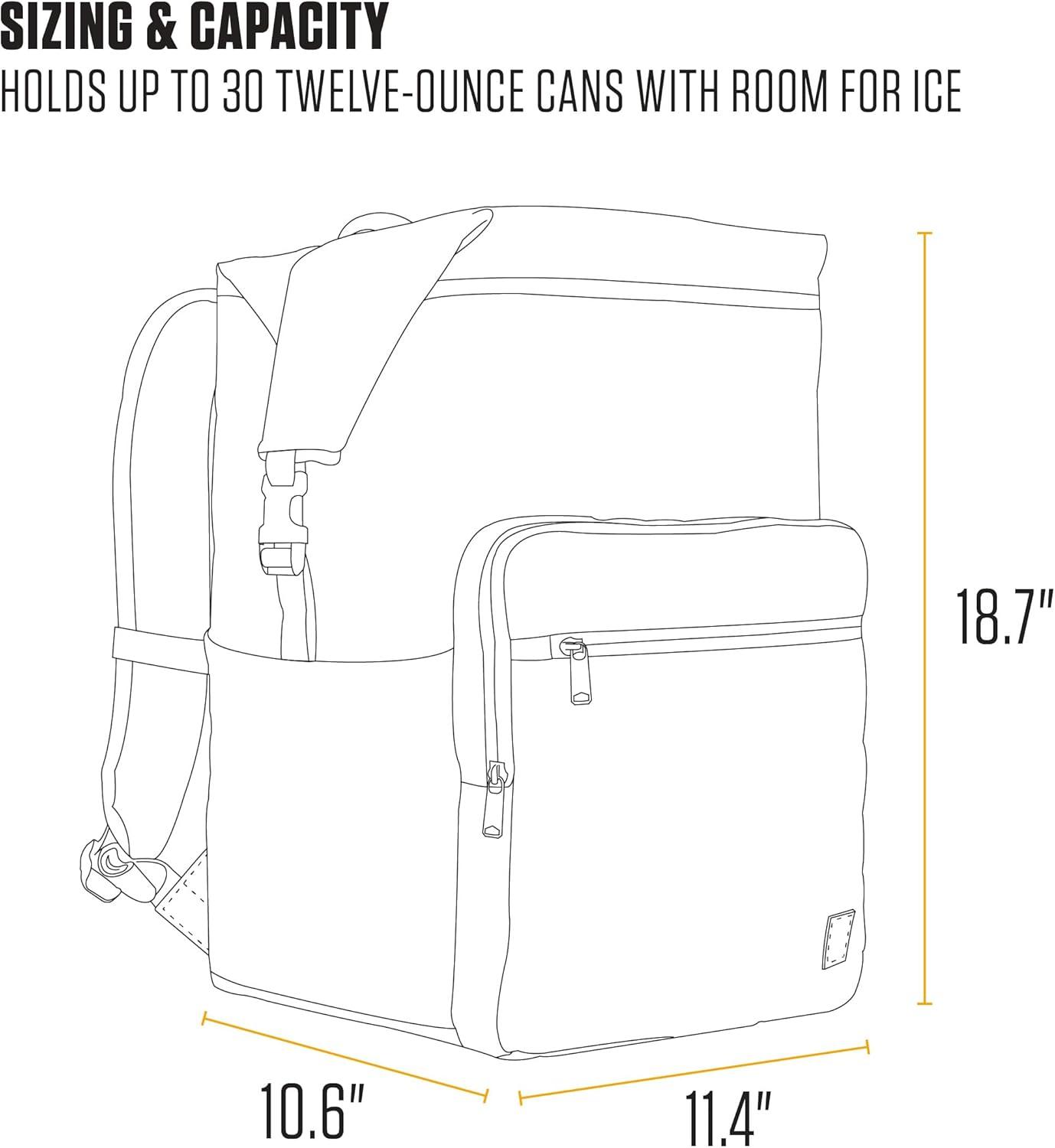 imageCarhartt Thick Foam Fully Insulated Cold Front Coolers Premium Ice Retention Durable Water Resistant Material WFront Zippered PocketOiled Walnut