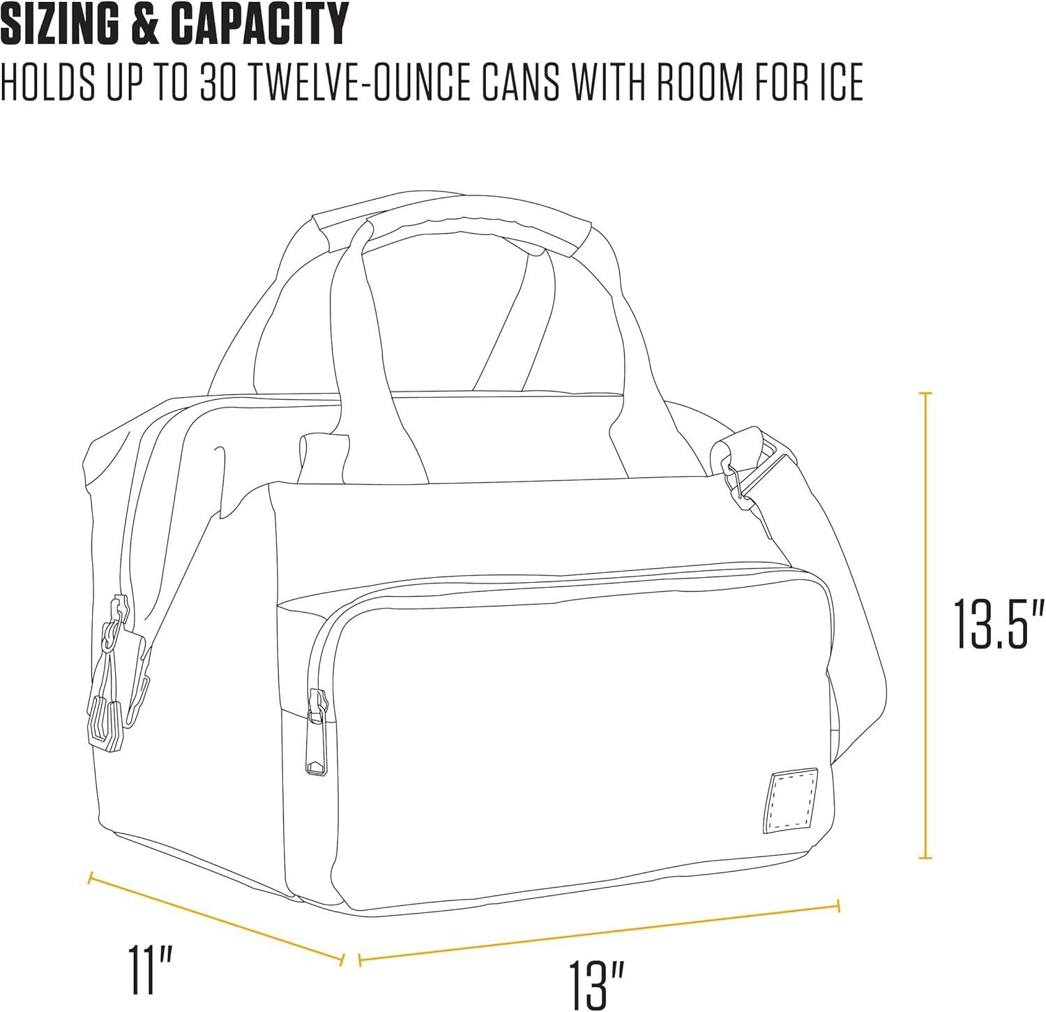 imageCarhartt Thick Foam Fully Insulated Cold Front Coolers Premium Ice Retention Durable Water Resistant Material WFront Zippered PocketOiled Walnut