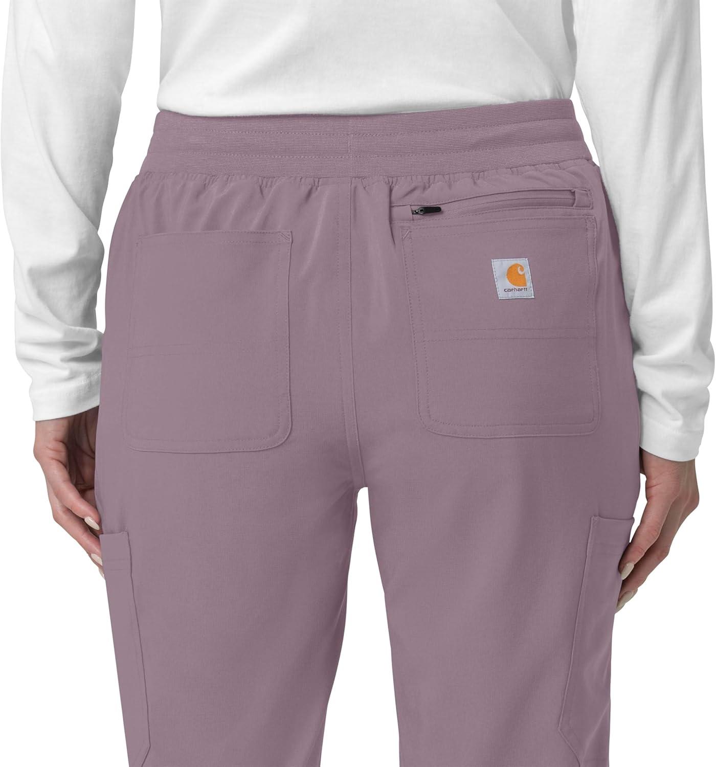 imageCarhartt Womens Force CrossFlex Modern Fit Cargo Jogger Scrub PantsLavender Mist
