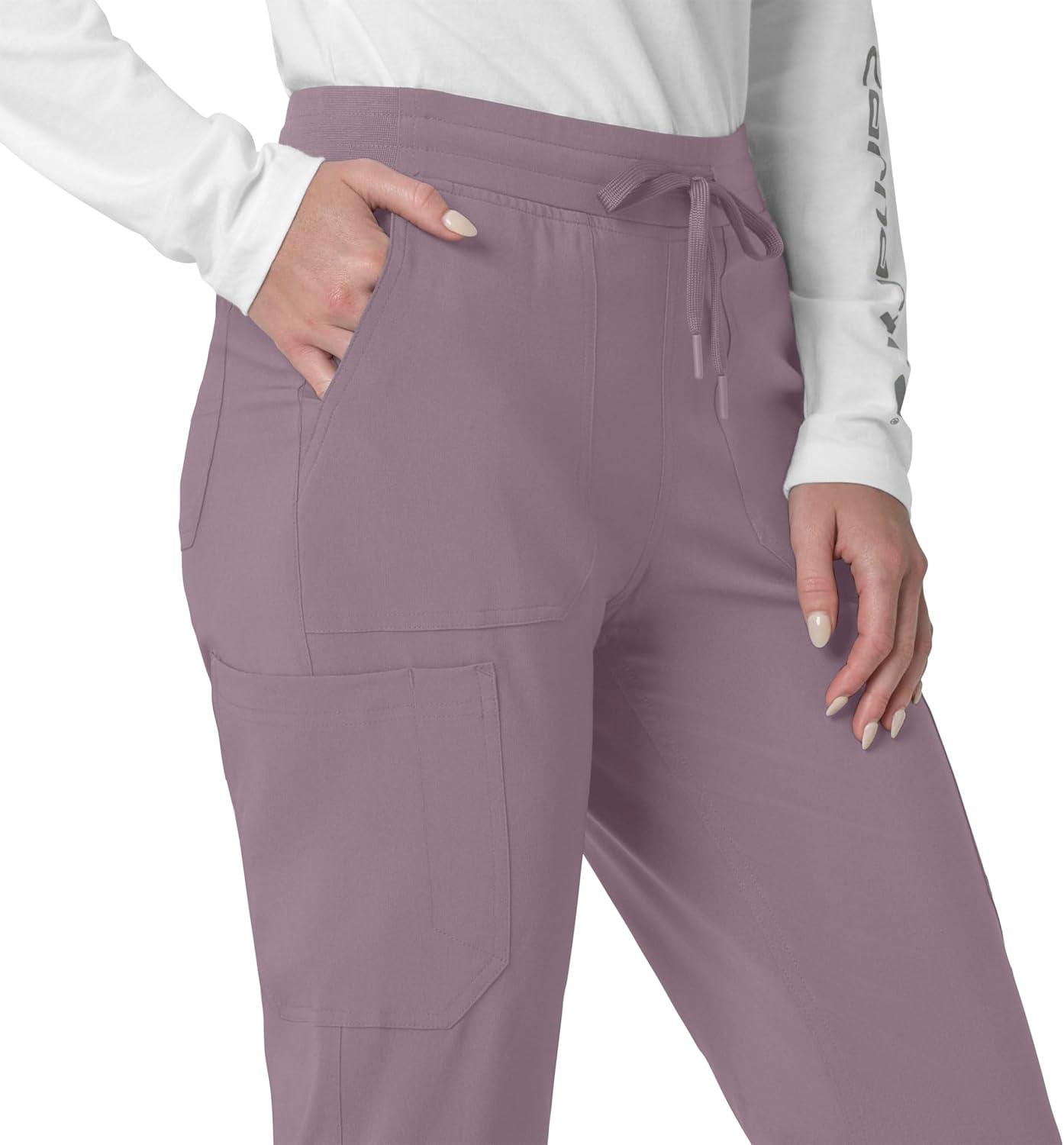 imageCarhartt Womens Force CrossFlex Modern Fit Cargo Jogger Scrub PantsLavender Mist