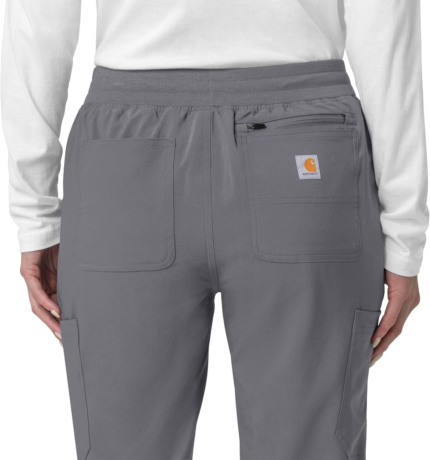 imageCarhartt Womens Force CrossFlex Modern Fit Cargo Jogger Scrub PantsPewter