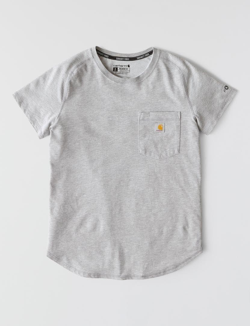 imageCarhartt Womens Force Relaxed Fit Midweight Pocket TShirtHeather Grey