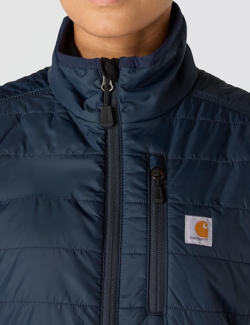 imageCarhartt Womens Rain Defender Nylon Insulated MockNeck VestNavy