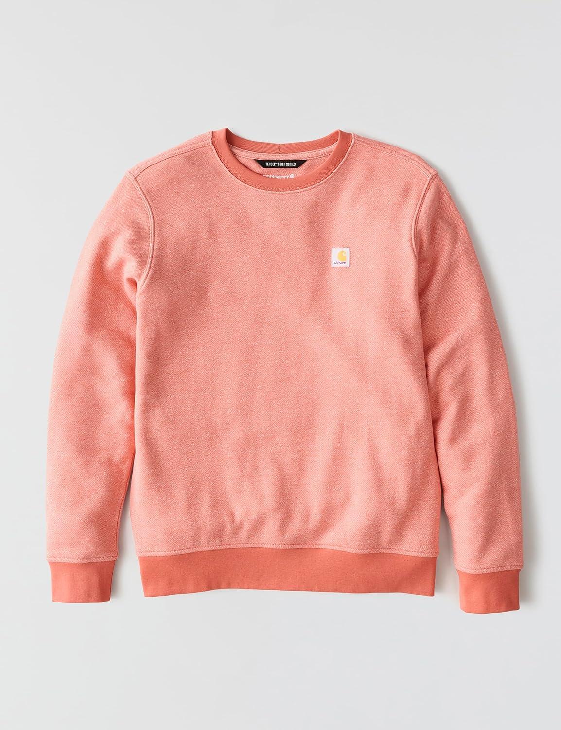 imageCarhartt Womens Relaxed Fit Midweight French Terry Crewneck SweatshirtDusty Cedar Heather