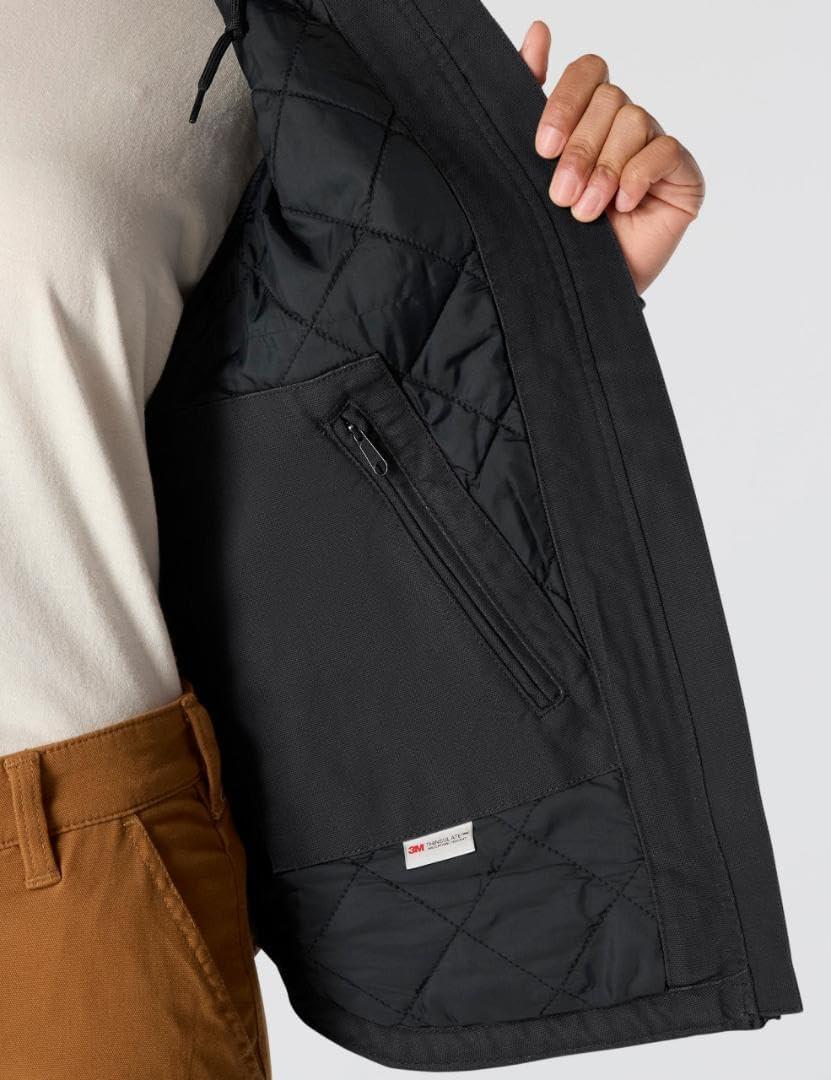 imageCarhartt Womens Relaxed Fit Washed Duck Insulated Hooded VestBlack