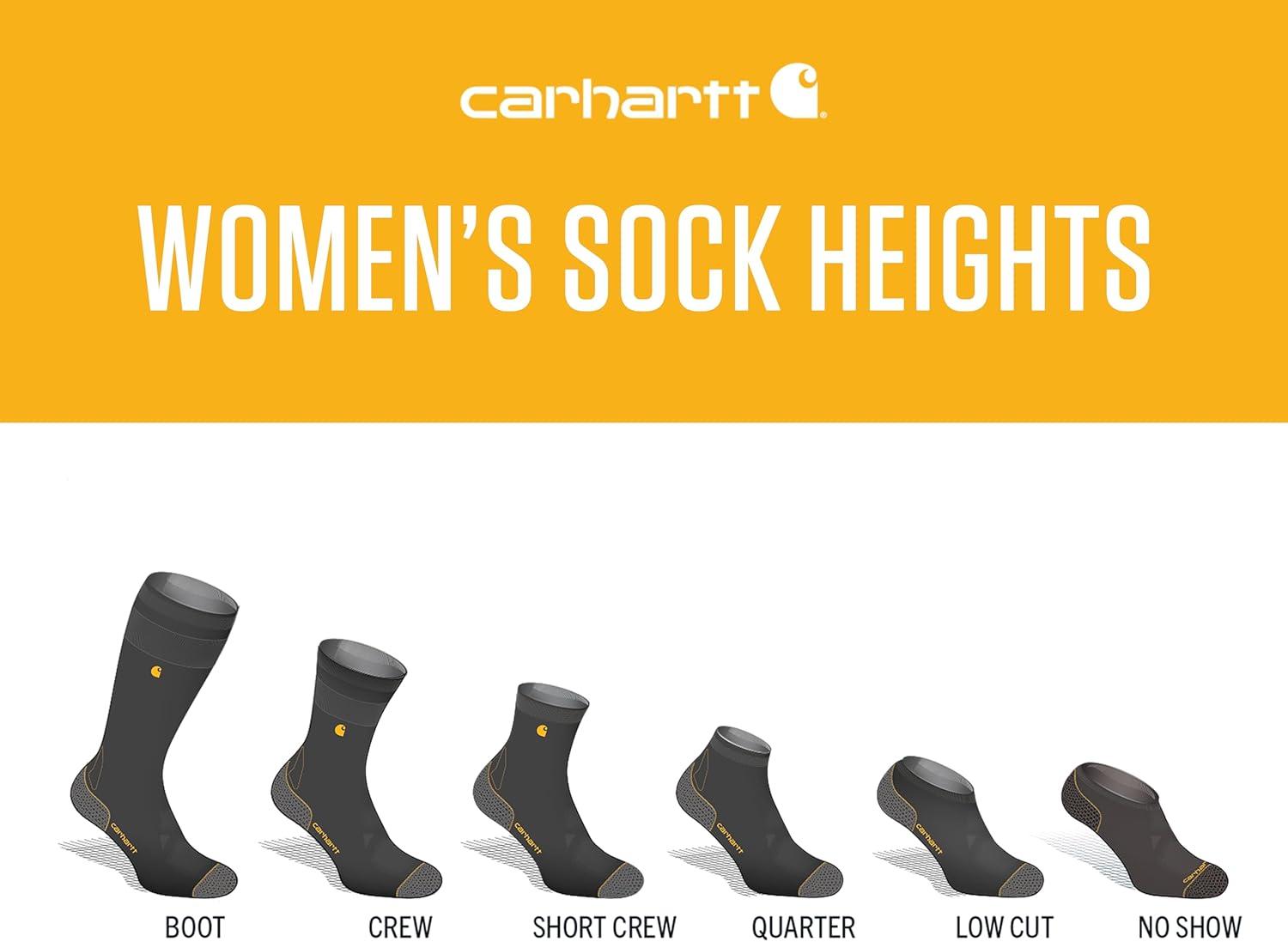 imageCarhartt Womens SL6403W Womens Force Midweight Low Cut Sock 3PackApple Butter