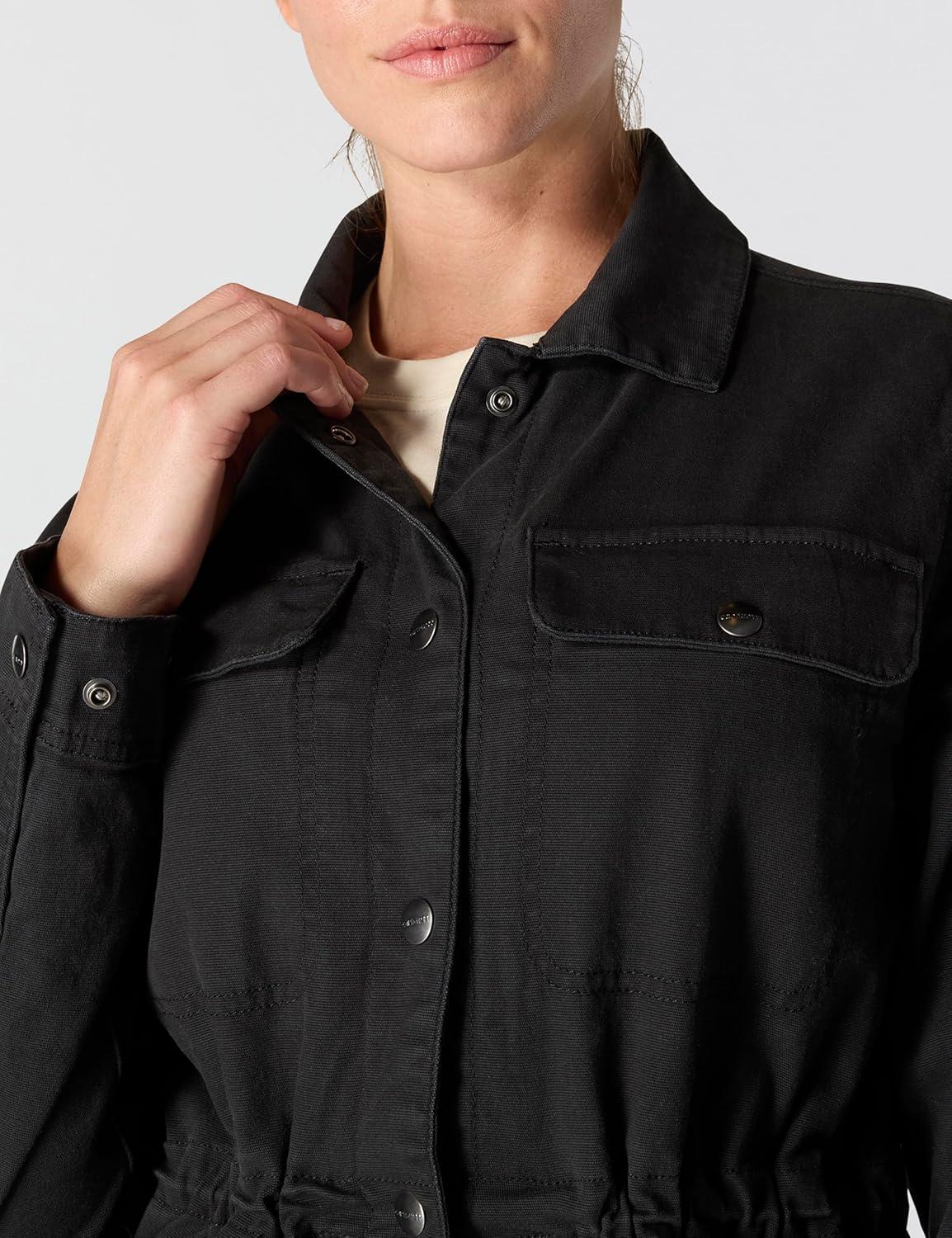 imageCarhartt Womens TENCEL Fiber Series Relaxed Fit Canvas Coat Black Medium