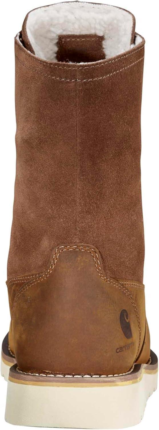 imageCarhartt Womens Waterproof Sherpa Lined Fold Down Winter Wedge BootBrown
