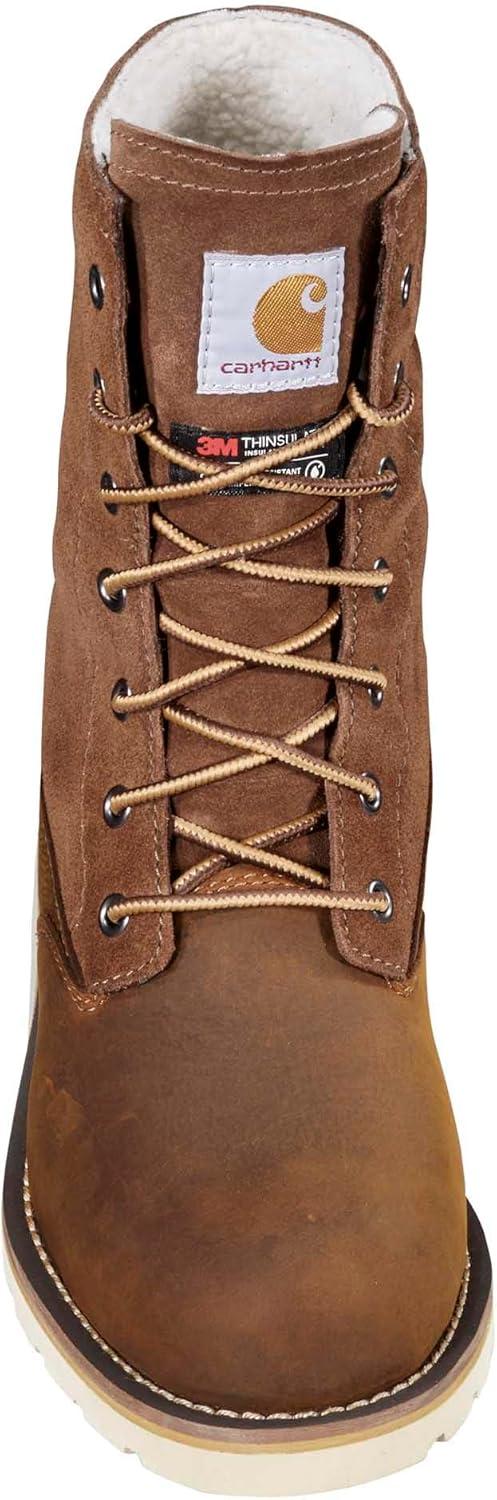 imageCarhartt Womens Waterproof Sherpa Lined Fold Down Winter Wedge BootBrown