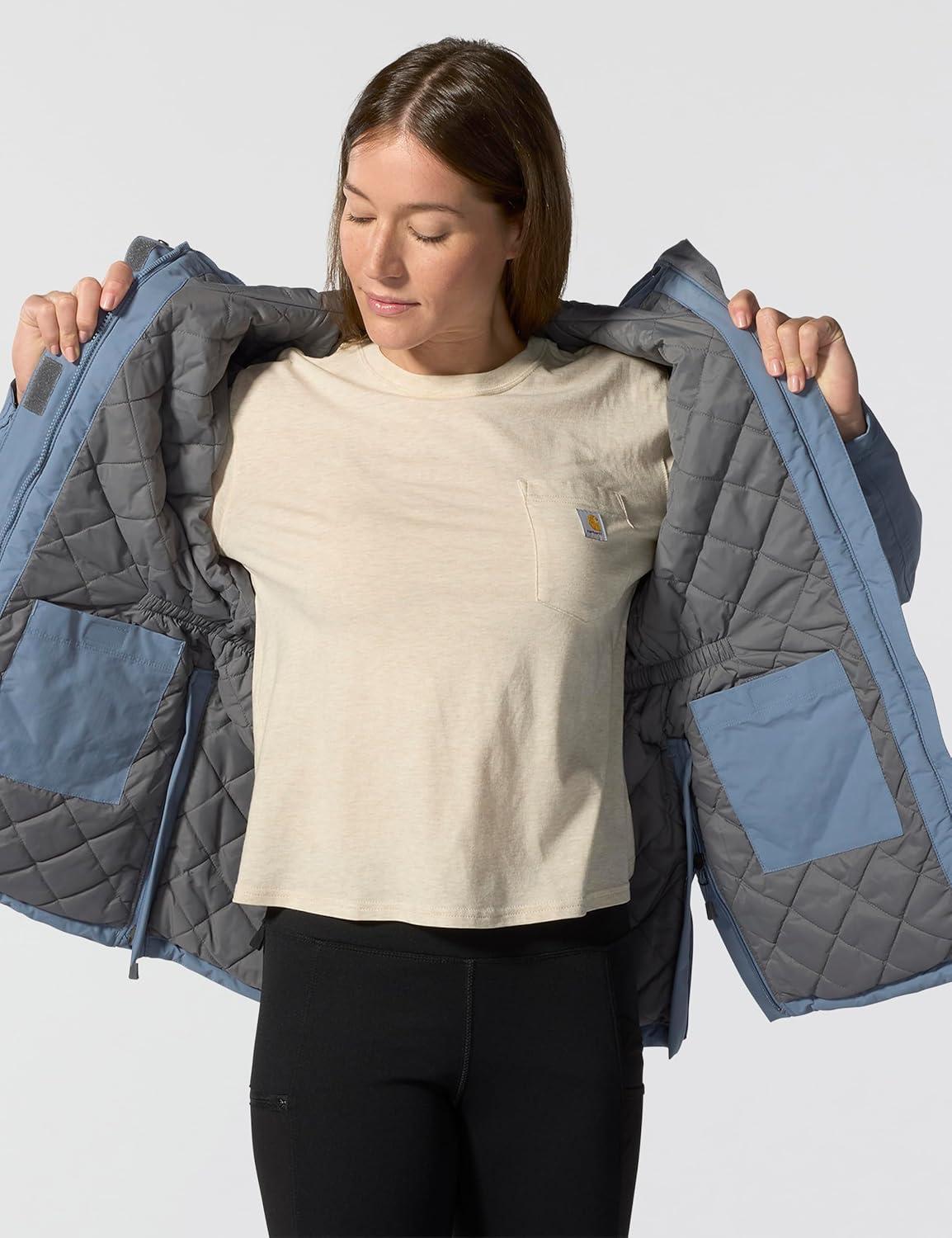 imageCarhartt womens Storm Defender Insulated CoatLight Faded Navy