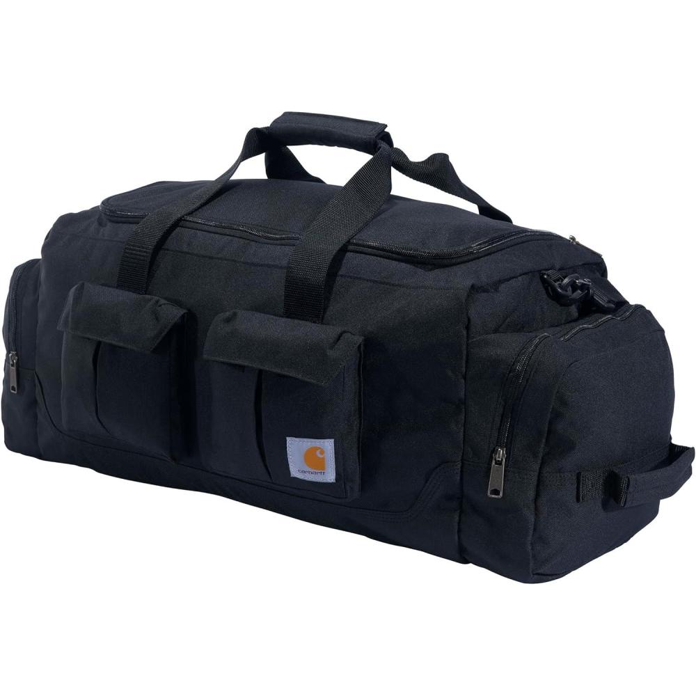 imageCarhartt 40L Utility Duffel HeavyDuty Gear Bag for Jobsite Gym ampamp Travel Duffel BagDuffel Bag Black