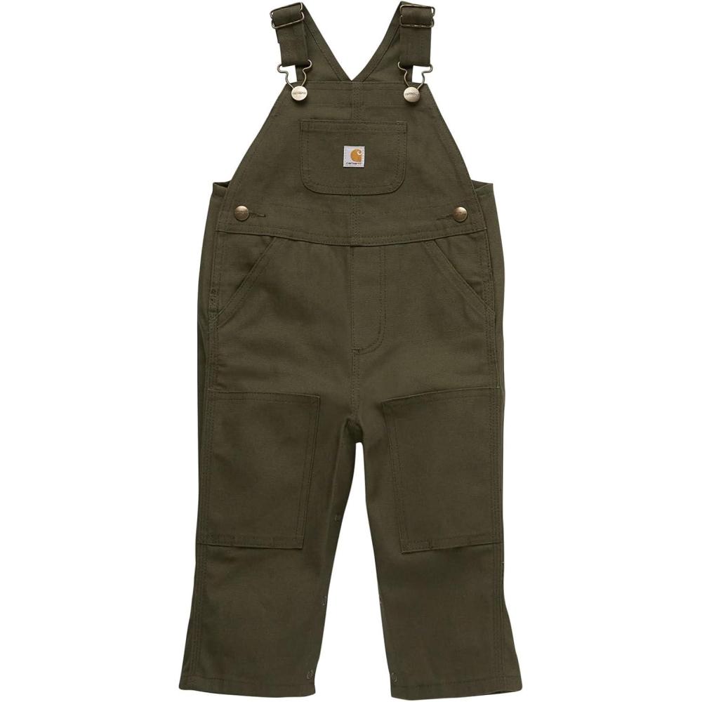 imageCarhartt Boys Loose Fit Canvas Bib OverallOlive Green