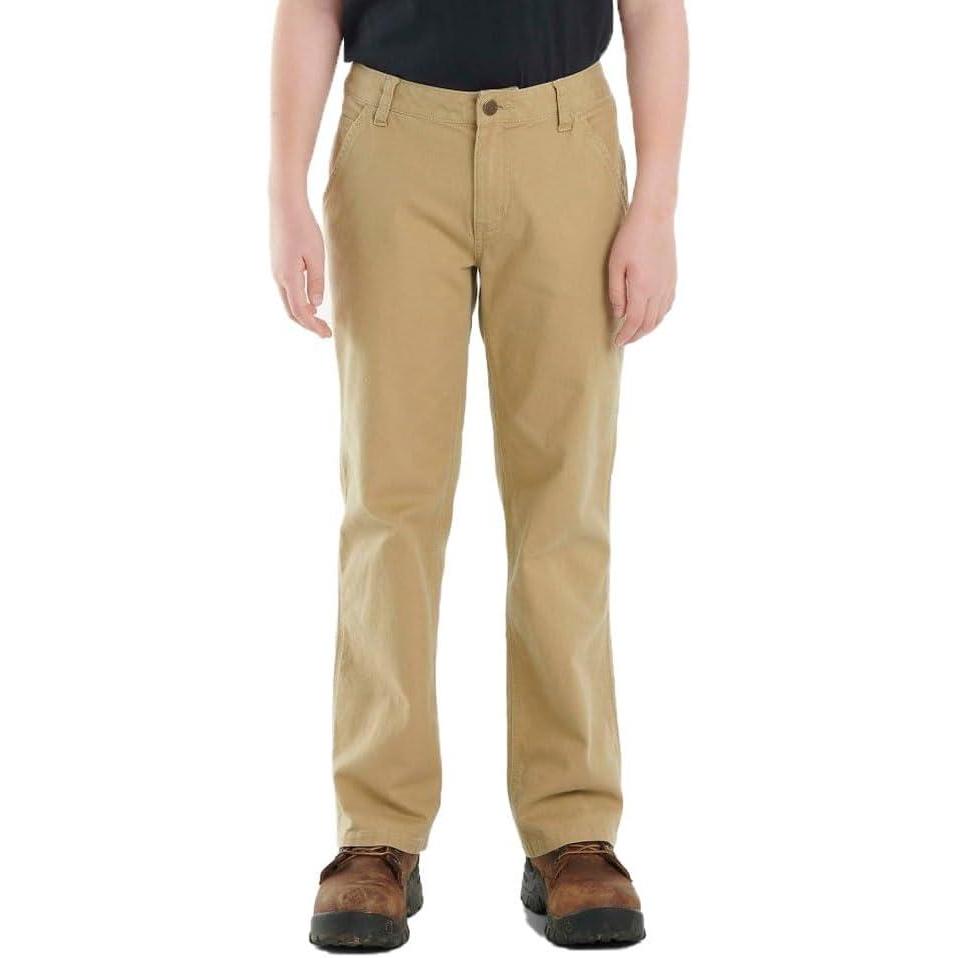 imageCarhartt Boys Rugged Flex Canvas Utility Work PantDark Khaki
