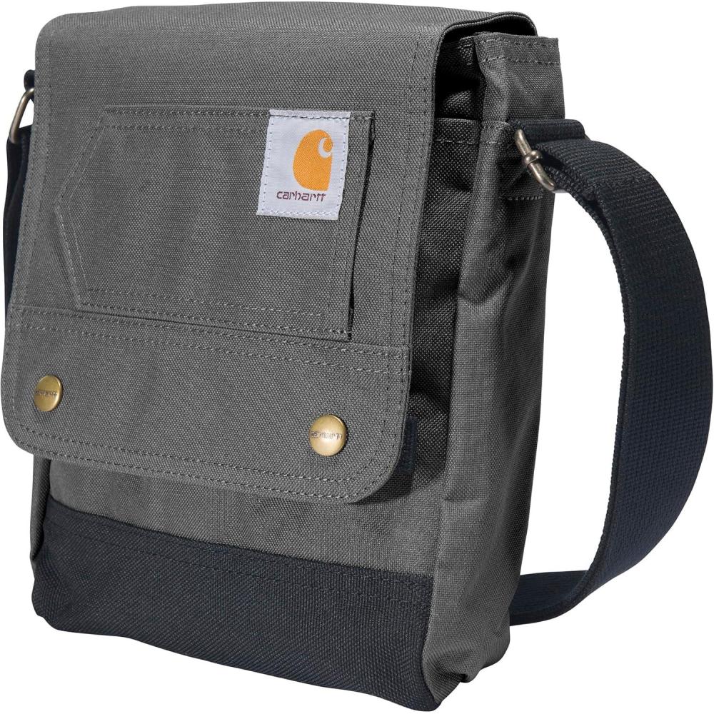 imageCarhartt Crossbody Snap Bag Durable Adjustable Crossbody Bag with Flap Over Snap ClosureGravel