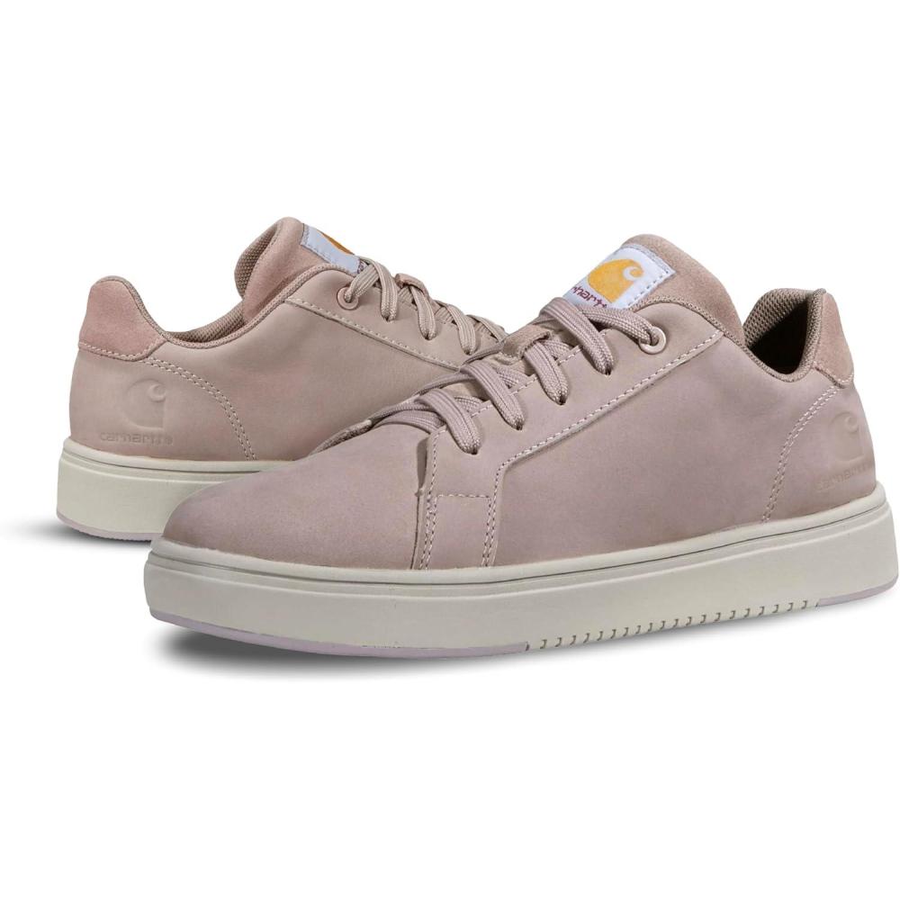 imageCarhartt Detroit Leather Sneakers for Women  Comfortable Shoes for Women with Wide Toe Box Comfort Footbed and Midsole and SlipResistant OutsoleLight Purple