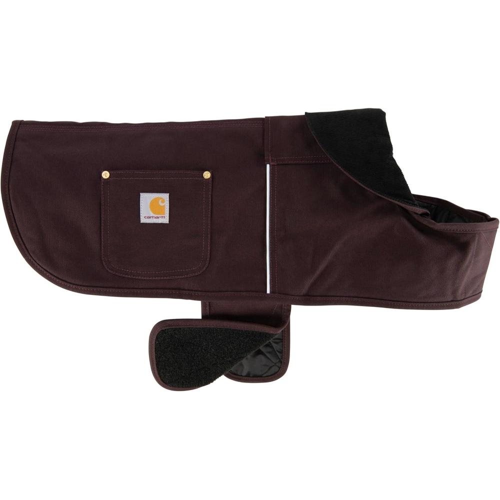imageCarhartt Firm Duck Dog Chore Coat Insulated Weather Resistant Jacket for Cold and Windy Conditions Denim MediumDeep Wine
