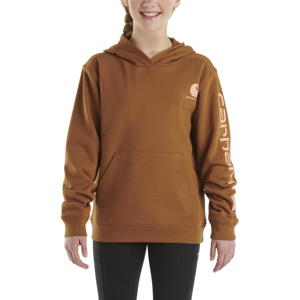 imageCarhartt Girls Hooded Pullover SweatshirtCarhartt Brown