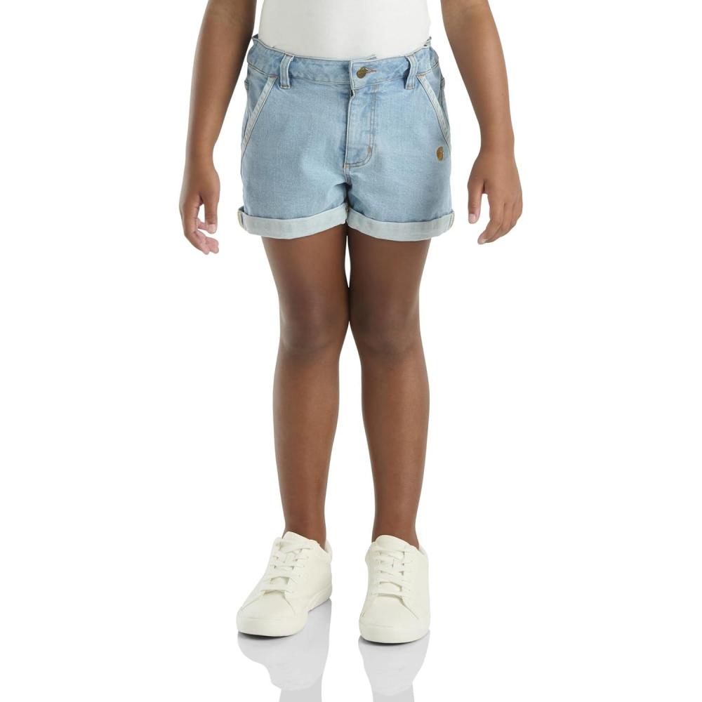 imageCarhartt Girls Rugged Flex Ripstop ShortLight Wash