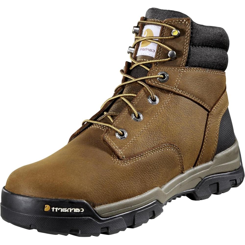 imageCarhartt Ground Force 6quot Waterproof Composite Toe Work Boots for MenBison Brown Oil Tan