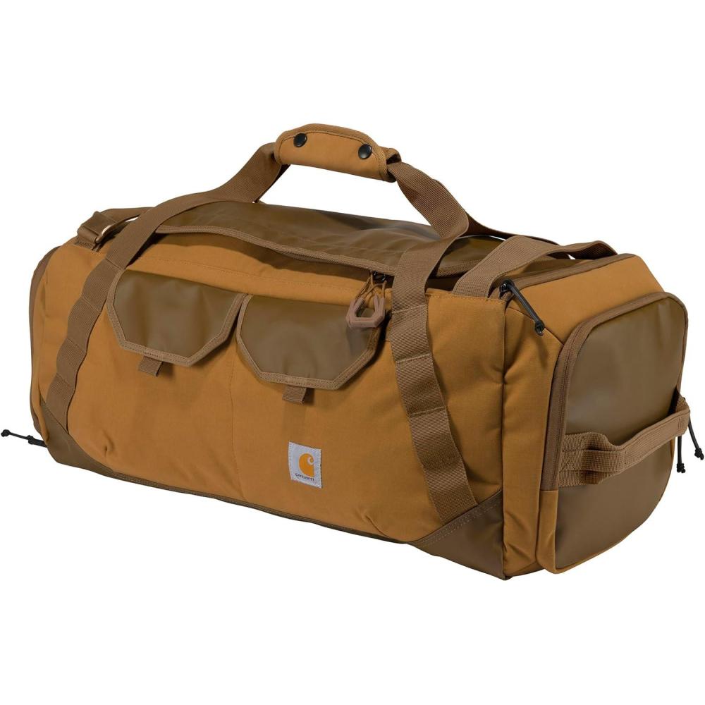 imageCarhartt Heavy Haul Utility Duffel Bags WaterResistant Packable Bag for Jobsite Gym and TravelCarhartt Brown