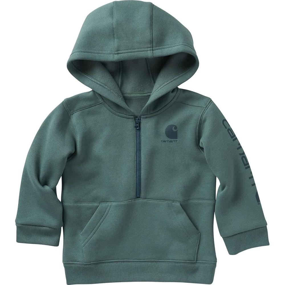 imageCarhartt Kids CA6273 LongSleeve HalfZip Sweatshirt BoysBlue Spruce